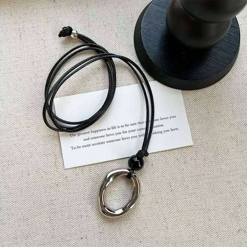 Dipped Shop - Casual Irregular Circle Pendant Statement Necklace 6W6JNC409L