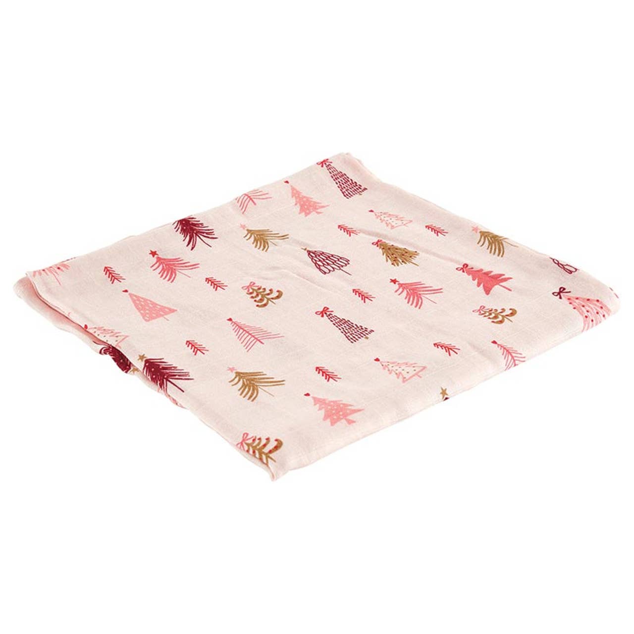 Stephan Baby by Creative Brands - Swaddles with Plush Rattle - Pink Tree