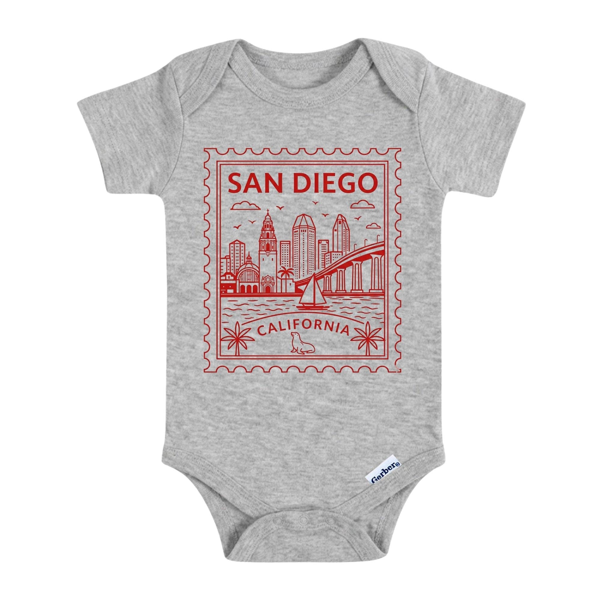 EnjoyMyDesign - San Diego California Baby Bodysuit & Kids T-Shirt – San Diego Kids Vacation Gifts