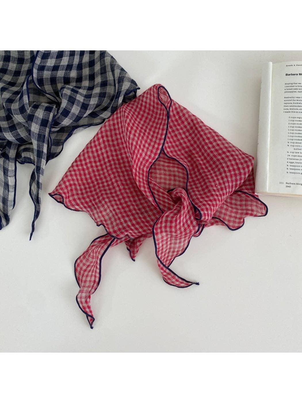 Funkyrel® Atzbranding Limited - Scarvii - Gingham Check Triangle Scarf