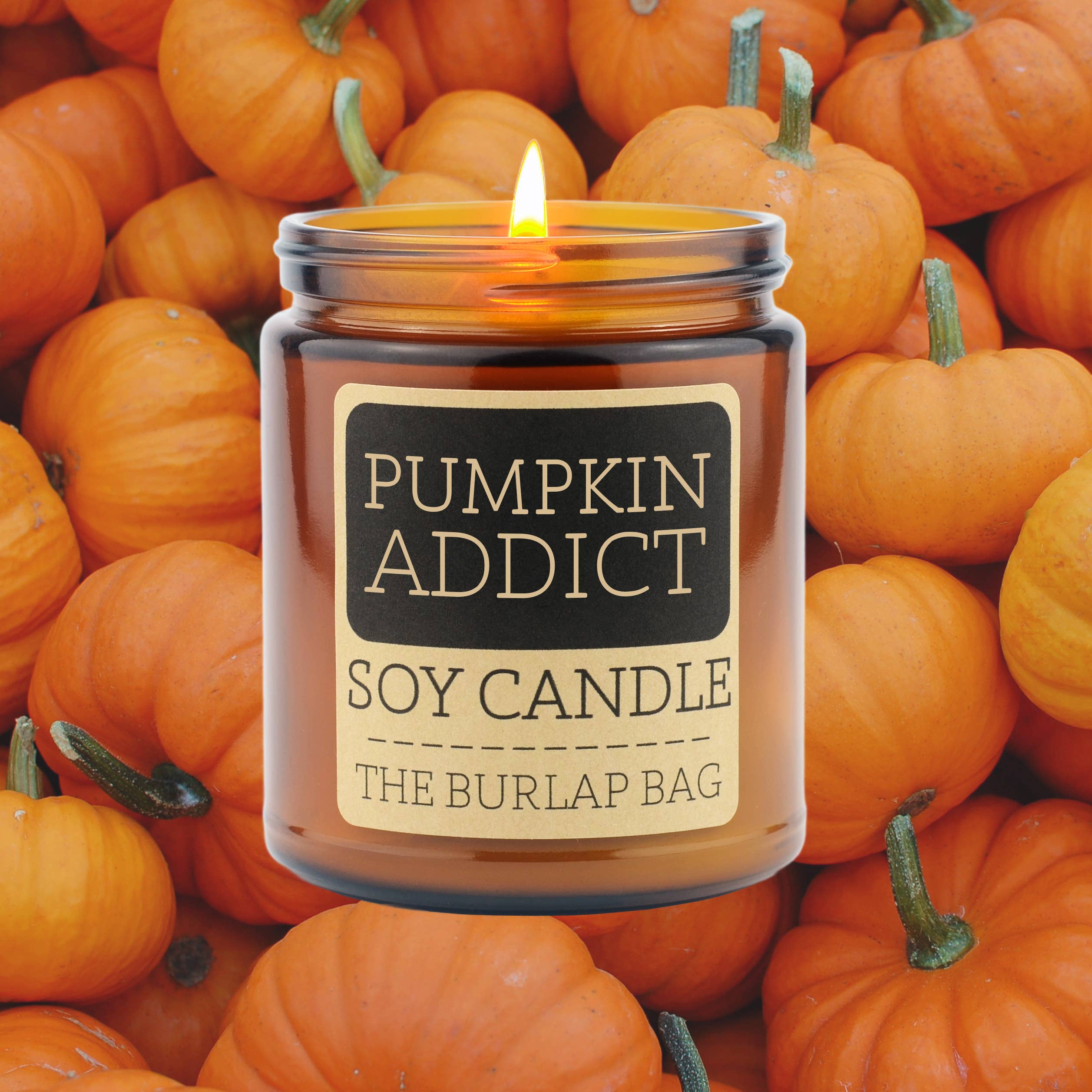 The Burlap Bag - Pumpkin Addict - Soy Candle 9oz