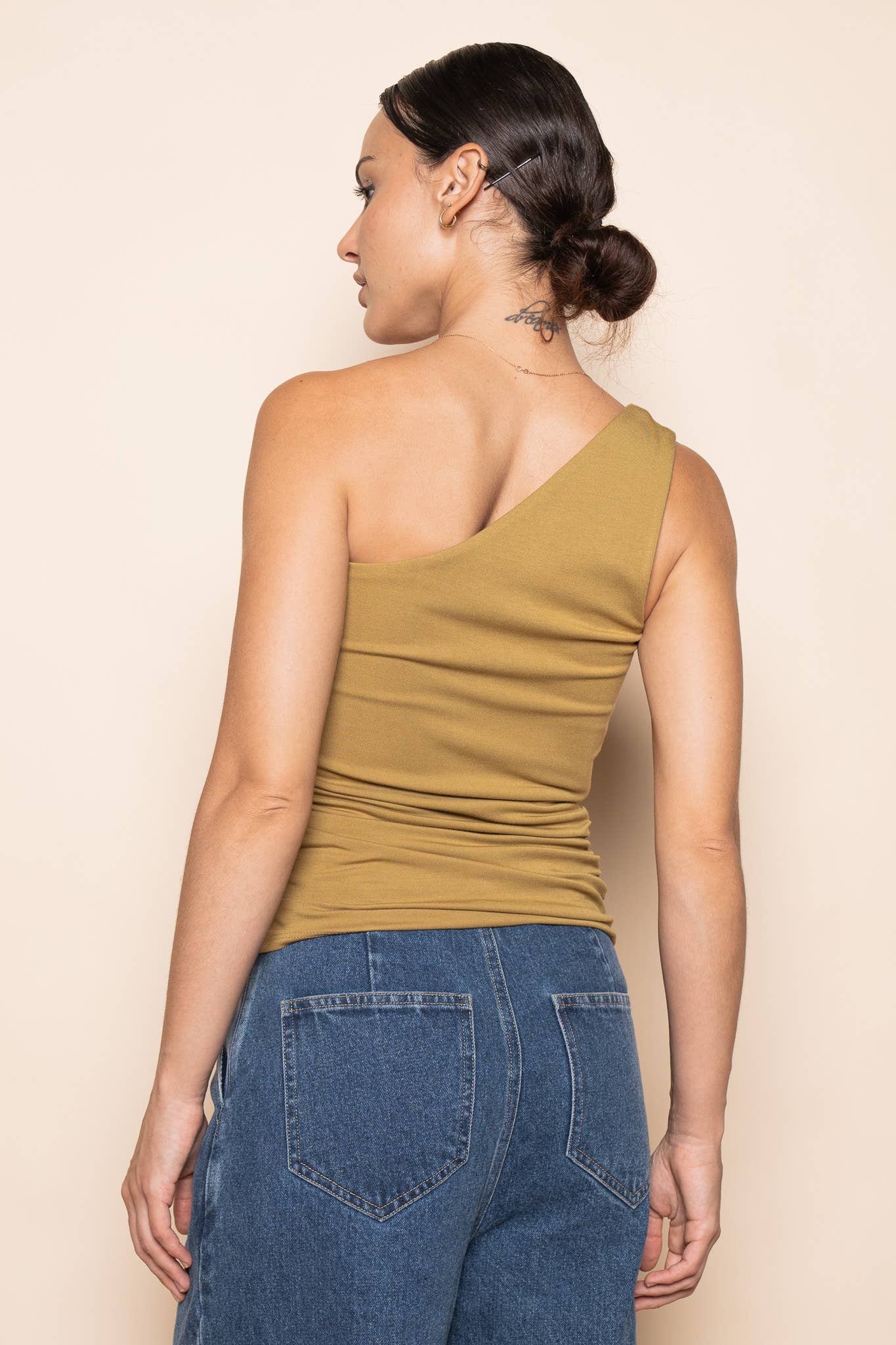 Fore Collection - ONE SHOULDER FRONT CUTOUT TOP-TD7180FO