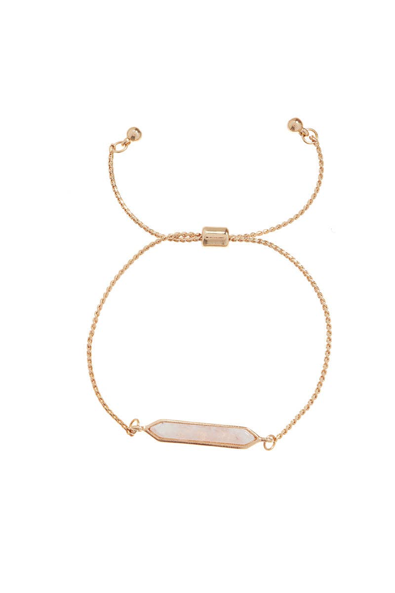 Designature New York - Double Side Semi Precious Stone Pull Tie Bracelet