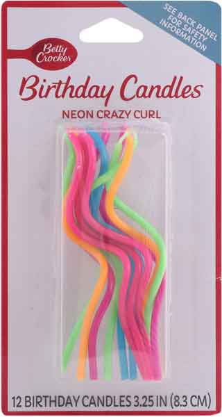 Hudson Meat Company - CANDLE NEON CRAZY CURL     -     BETTY CROCKER