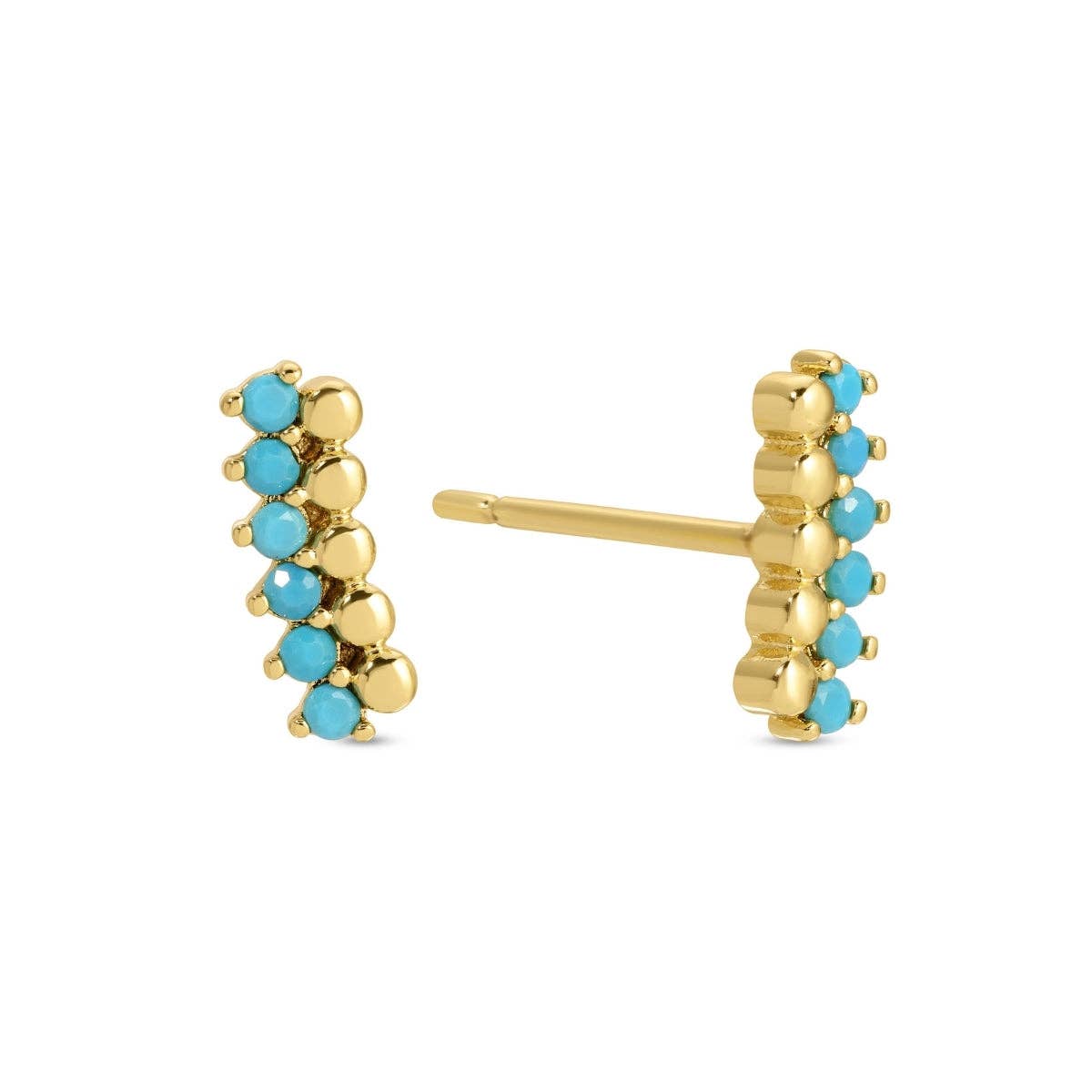 Splendid Iris - Delicate Dots & CZ Studs On Velvet Tag