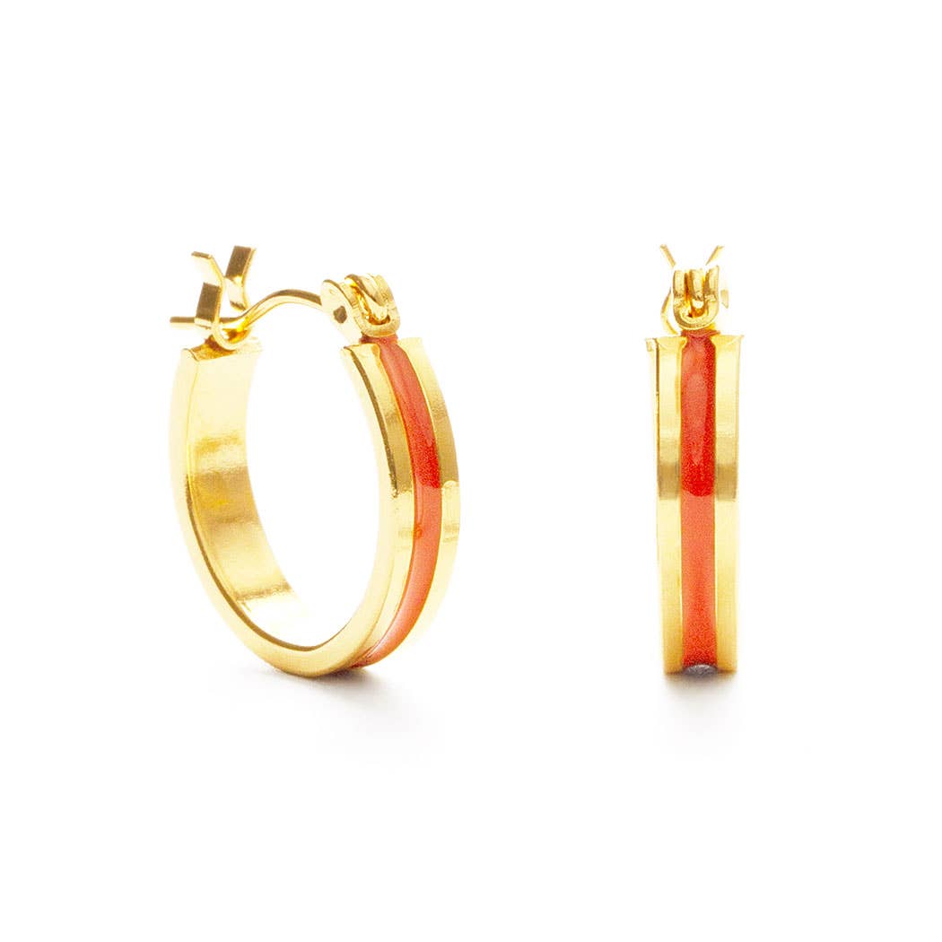 Amano Studio - Channel Enamel Hoops