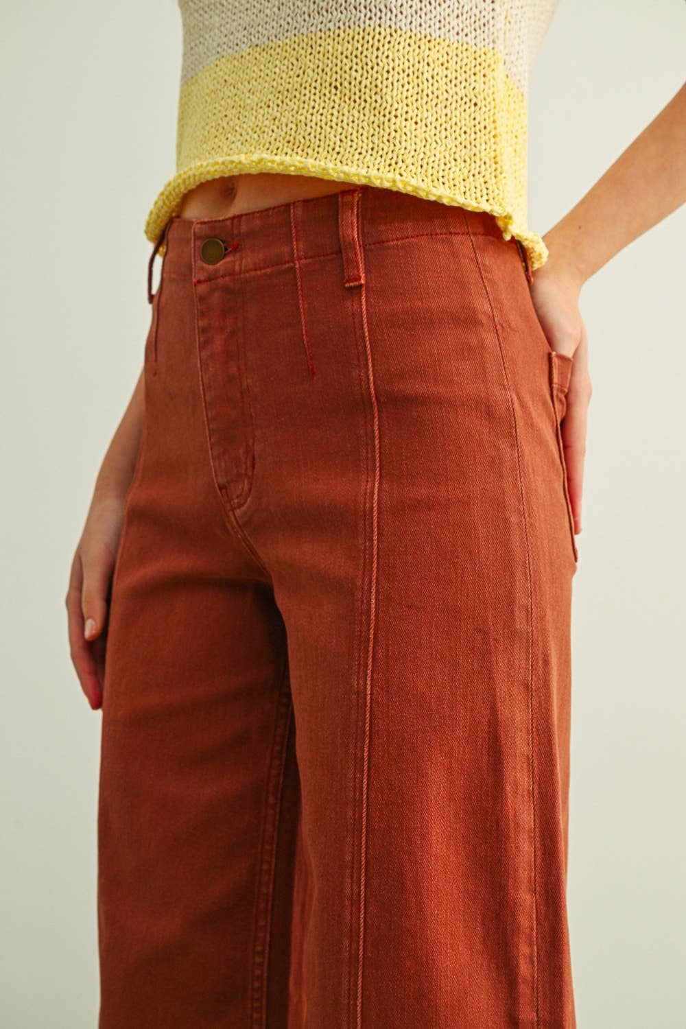MIOU MUSE - P6982   WASHED COLOR STRETCH PANTS