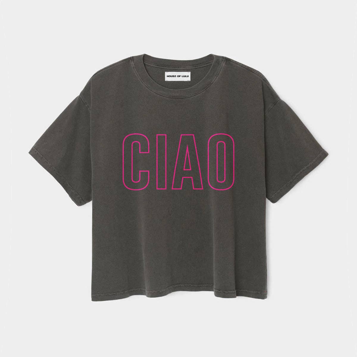 House of Lulu - Ciao Garment Dye Crop Tee