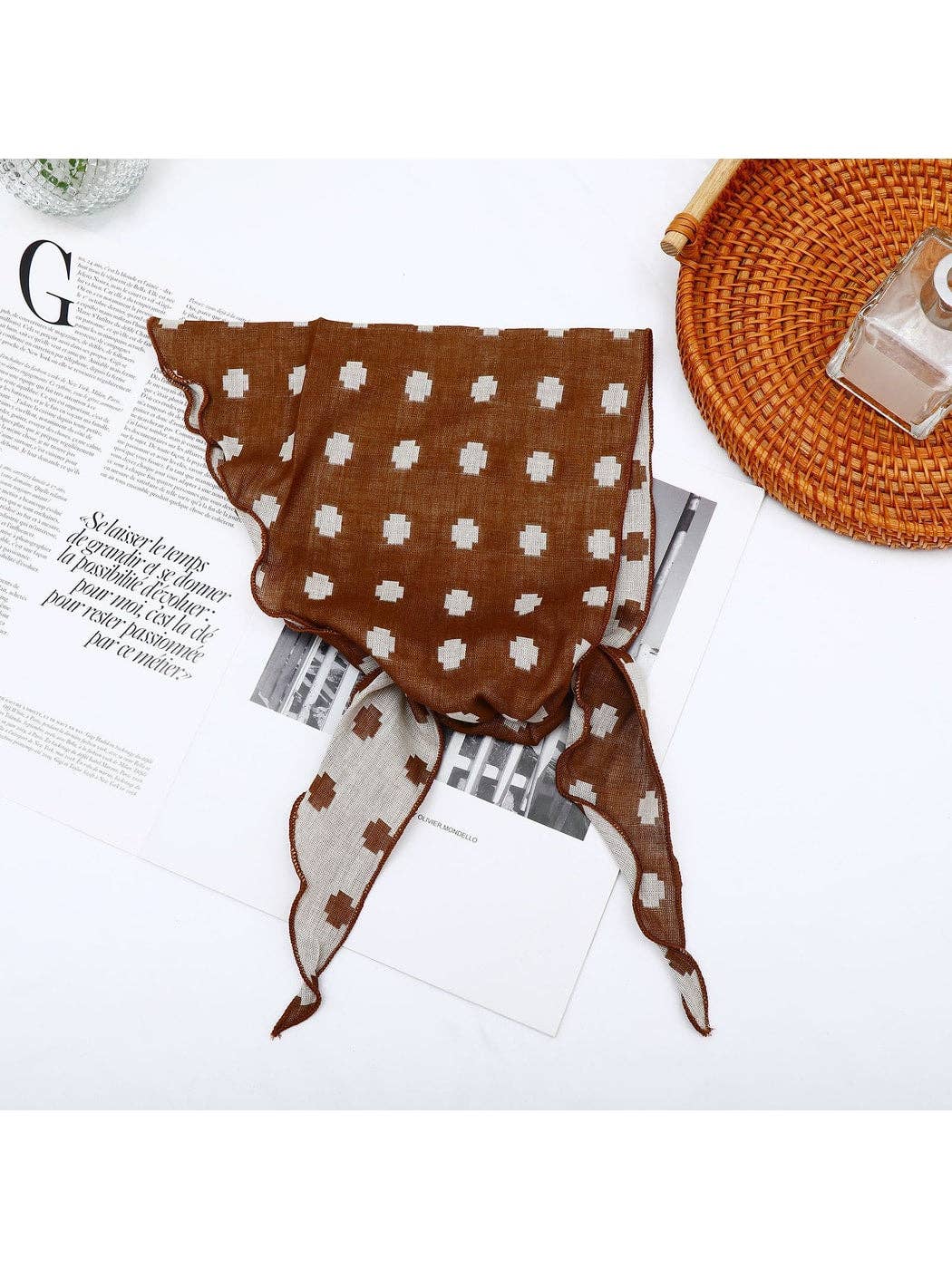 Funkyrel® Atzbranding Limited - Scarvii - Geometric Print Two Tone Triangle Bandana