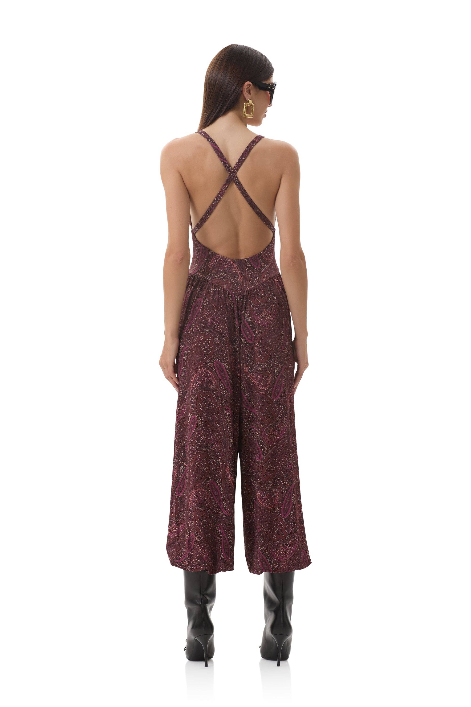 AFRM - Bogart Jumpsuit - Chocolate Paisley