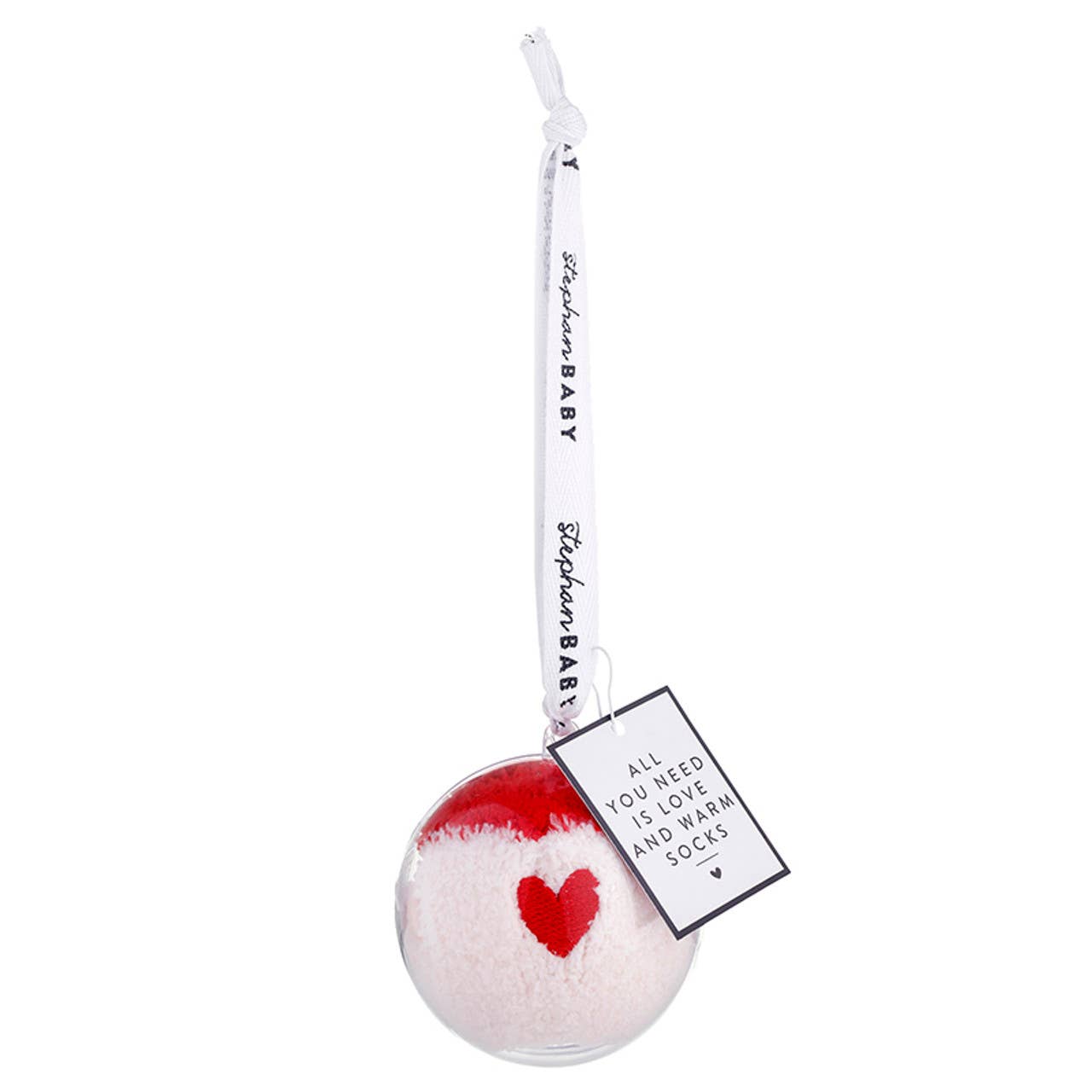 Stephan Baby by Creative Brands - Round Ornament + Pair of Socks - Heart