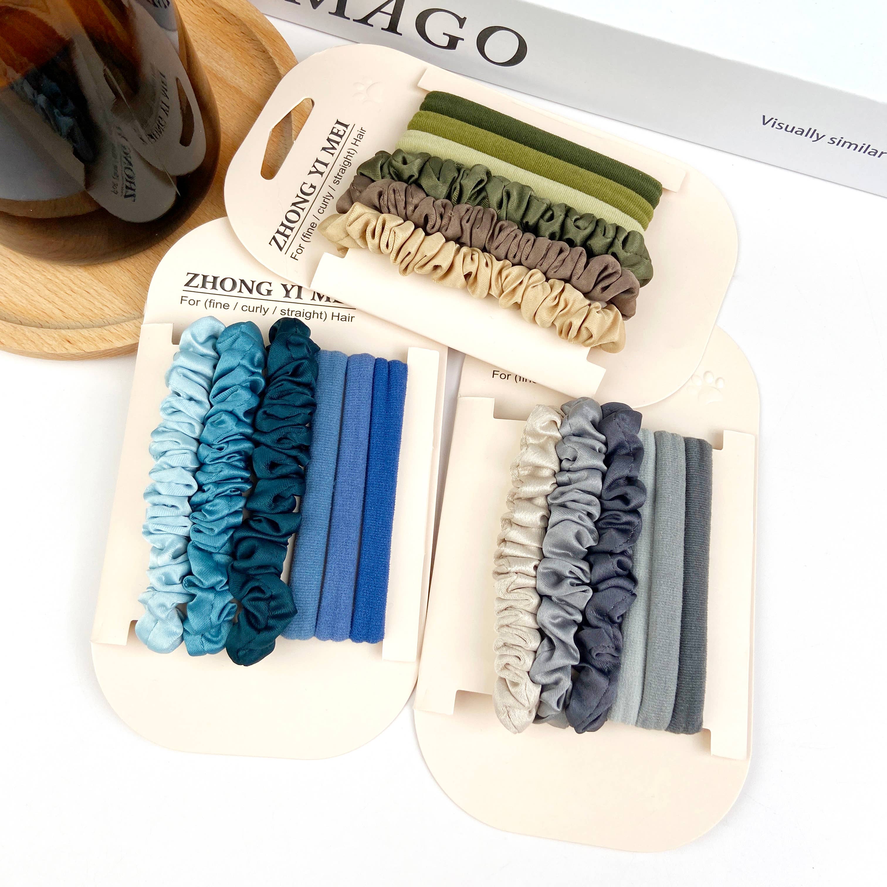SoapElenGlen - 6PCS colorful  high elastic sweet hair tie