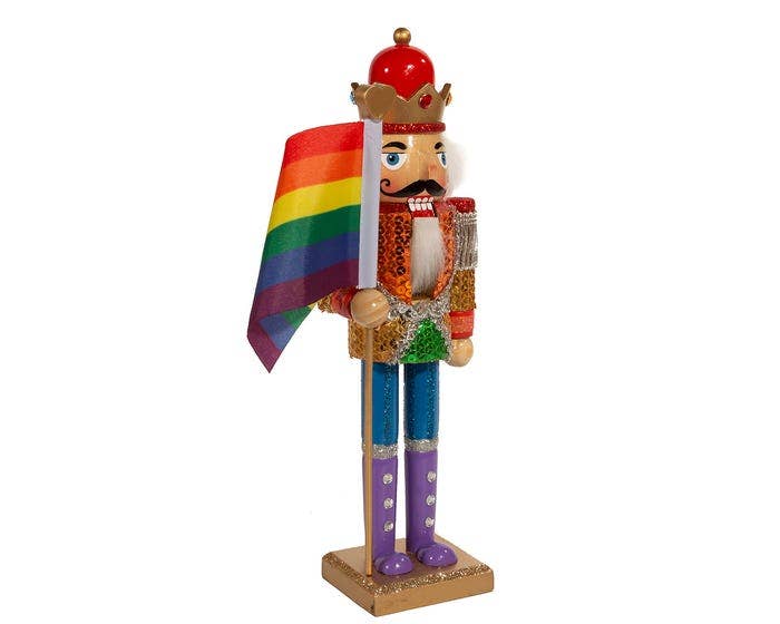 Kurt S. Adler, Inc. - 12"WOODEN GAY PRIDE NUTCRACKER