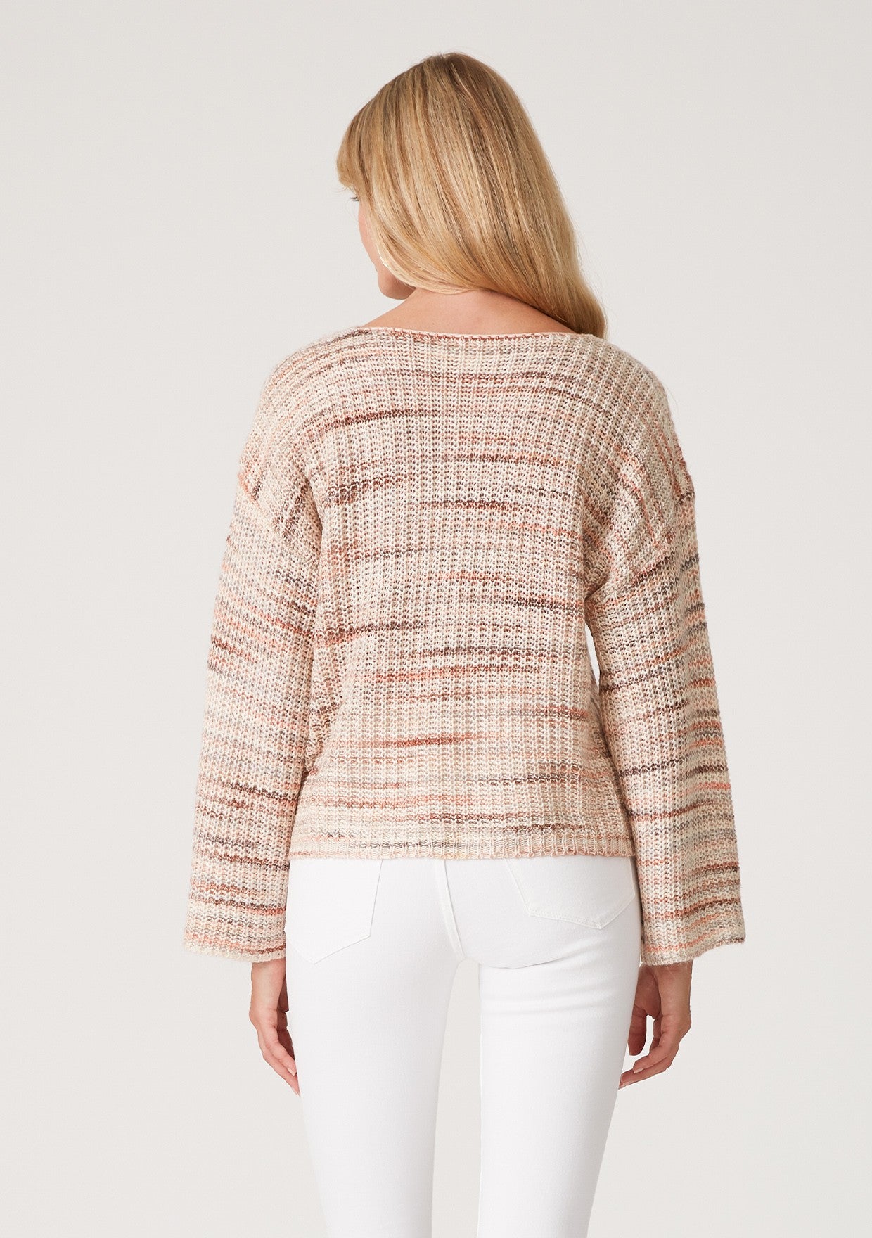 Relaxed Space Dye Rib-Knit Sweater