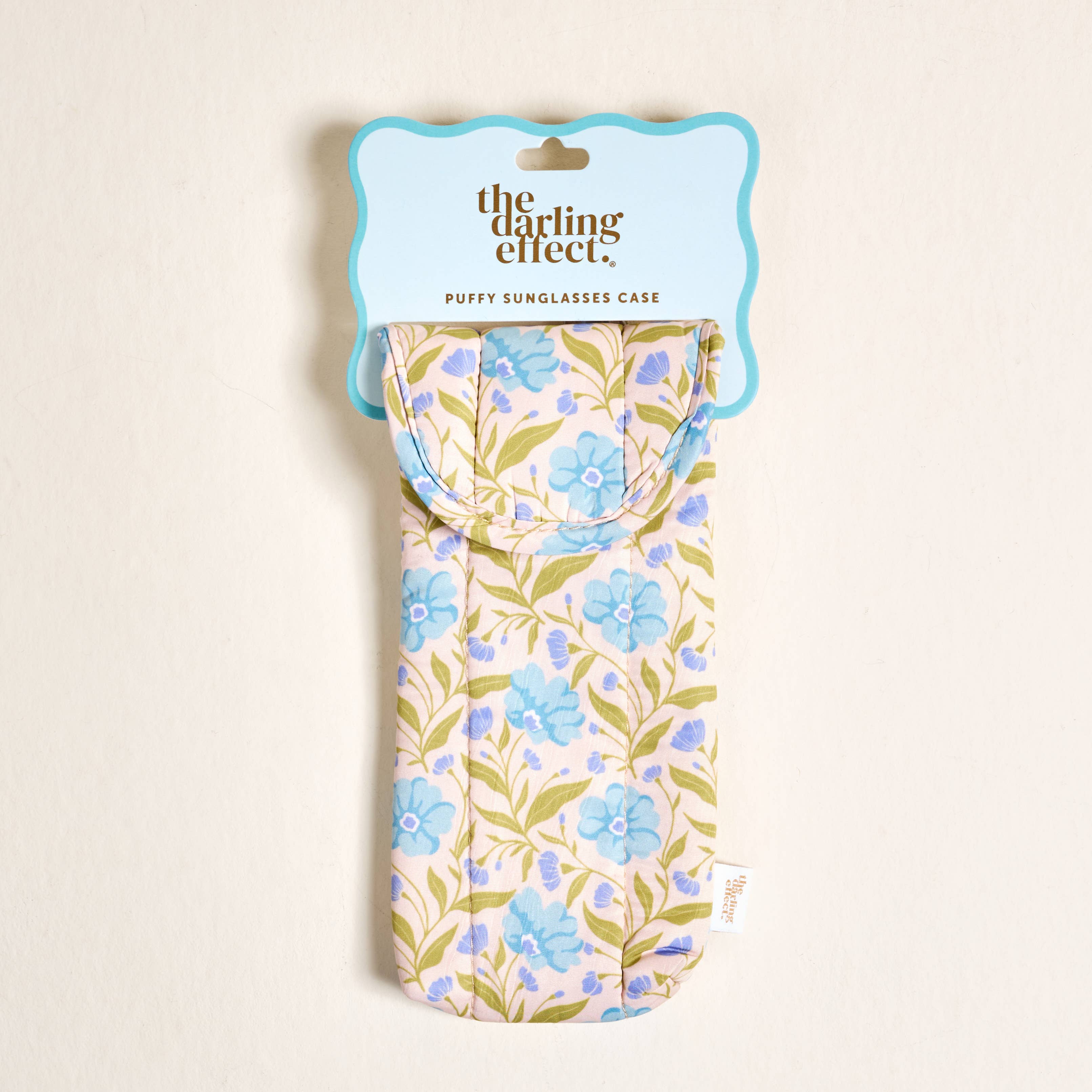 The Darling Effect - Puffy Sunglasses Case–Poppin' Petals Aqua