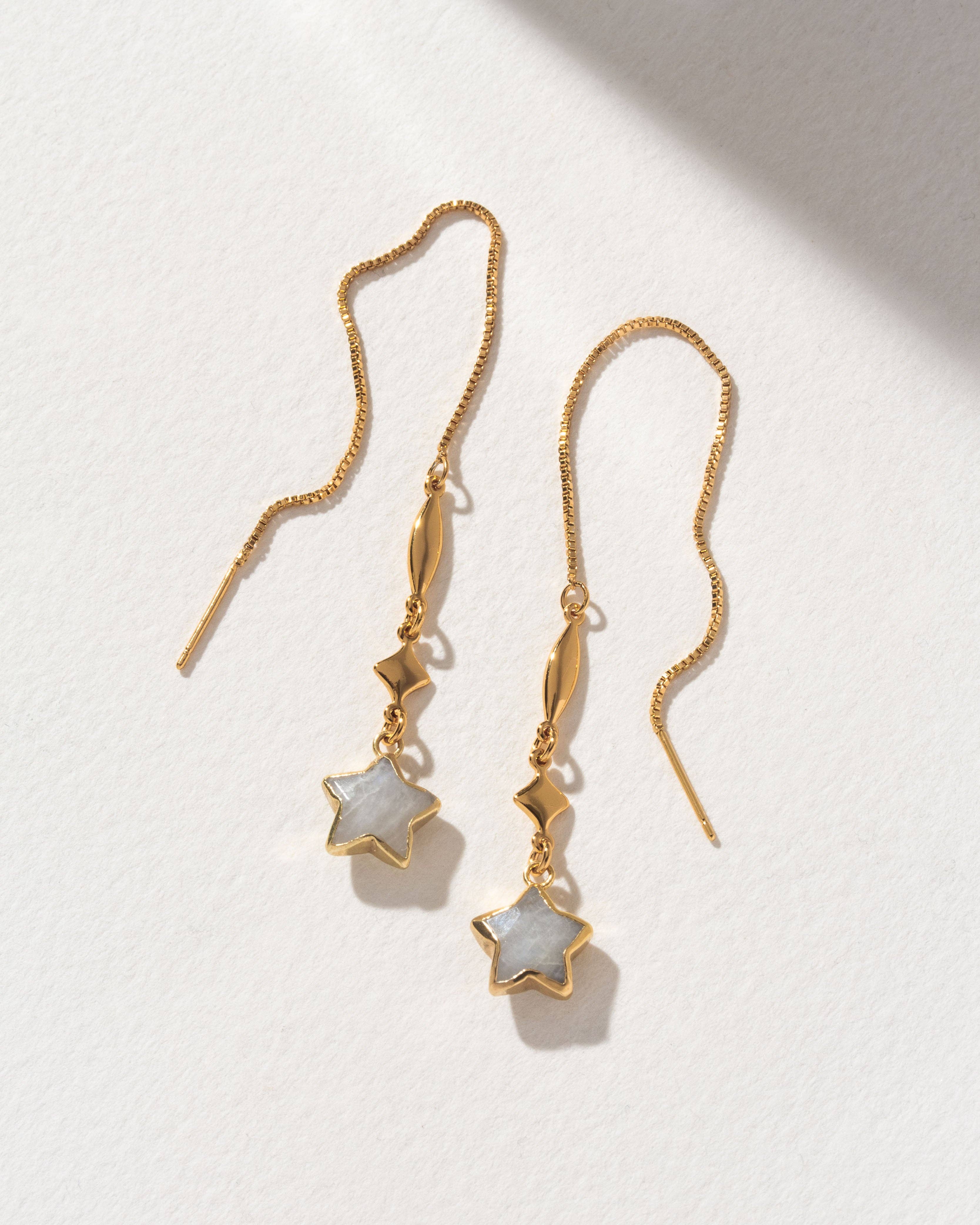 Luna Norte - Stella Dolce Threader Earring - Moonstone