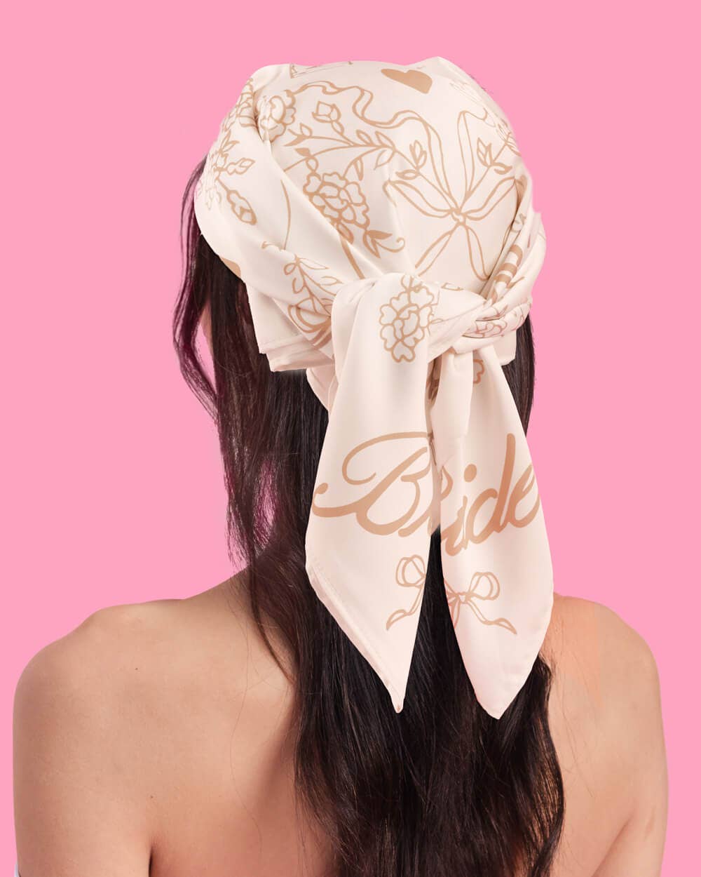xo, Fetti - Xo, Fetti Tan Bride Head Scarf | bridal, bachelorette, beige
