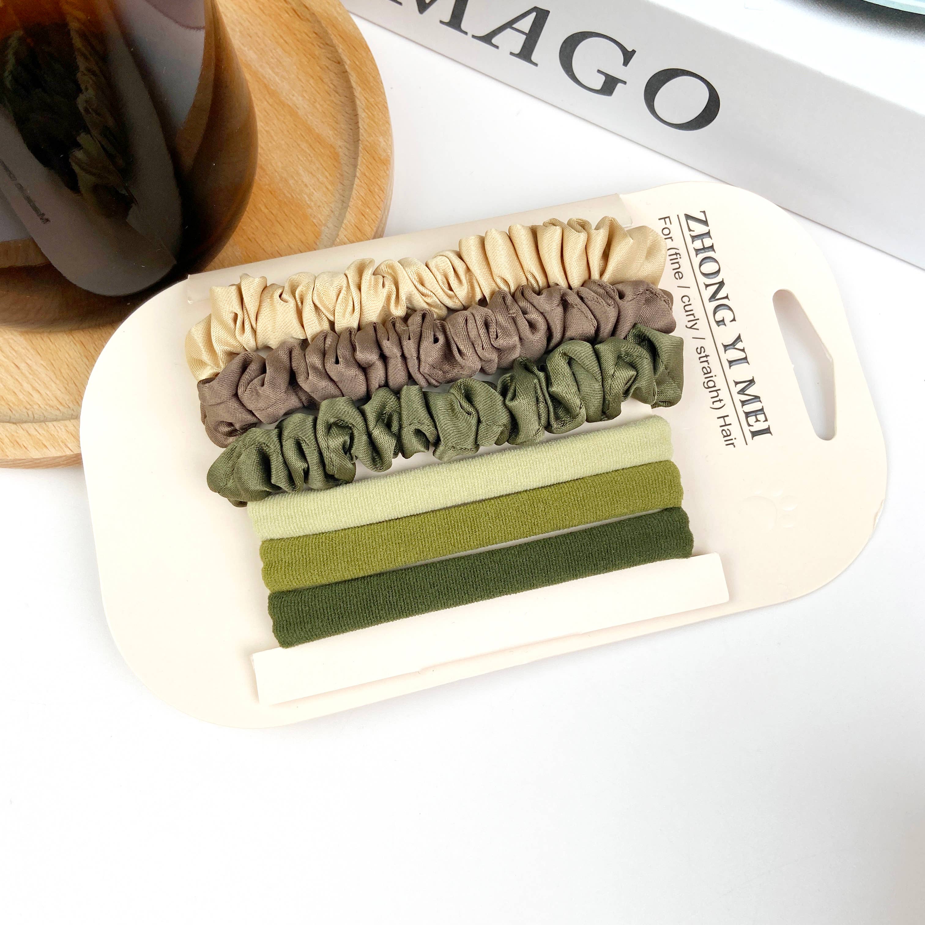 SoapElenGlen - 6PCS colorful  high elastic sweet hair tie