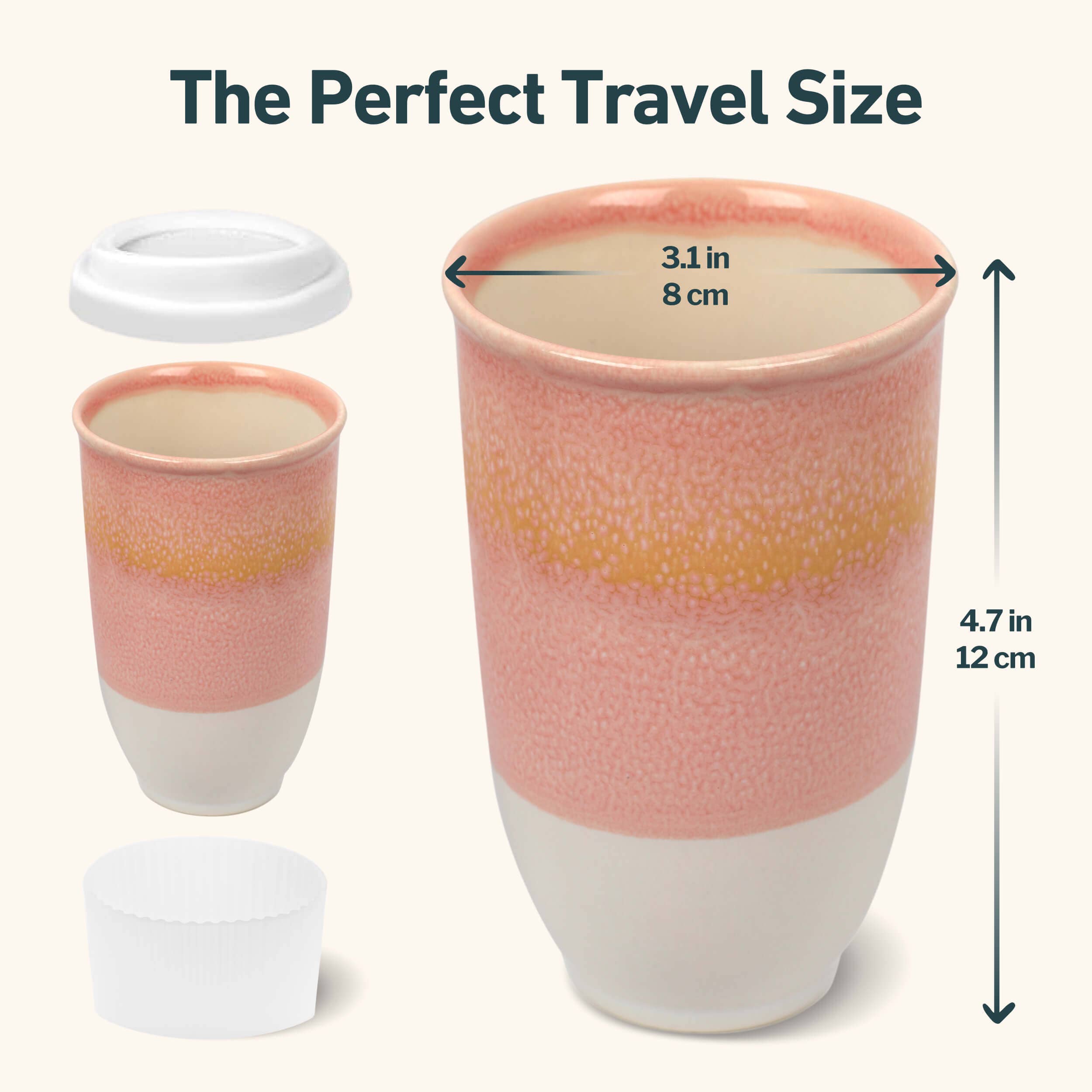 Nova Ceramics Travel Mugs - Afterglow 12oz Ceramic Travel Mug – Reusable & Giftable