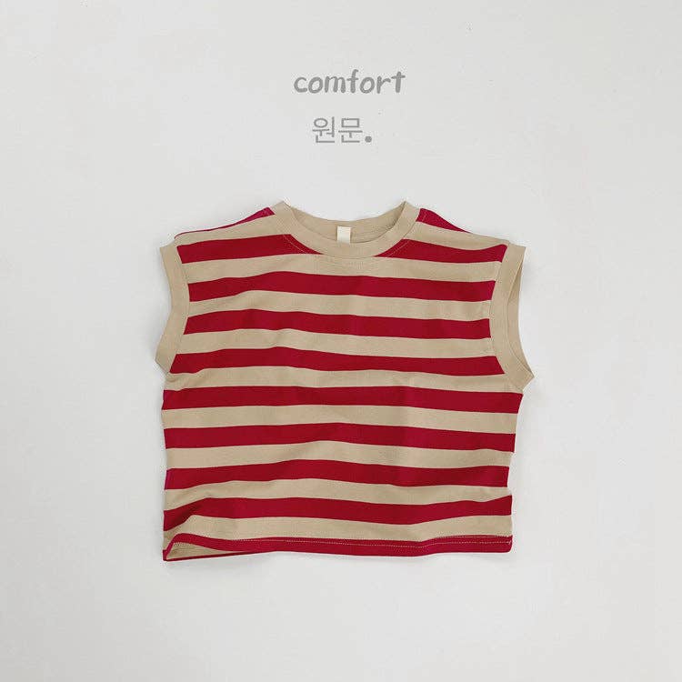 shoplittleswan - Kids Striped Sleeveless Cotton Tank Top Casual Summer Shirt