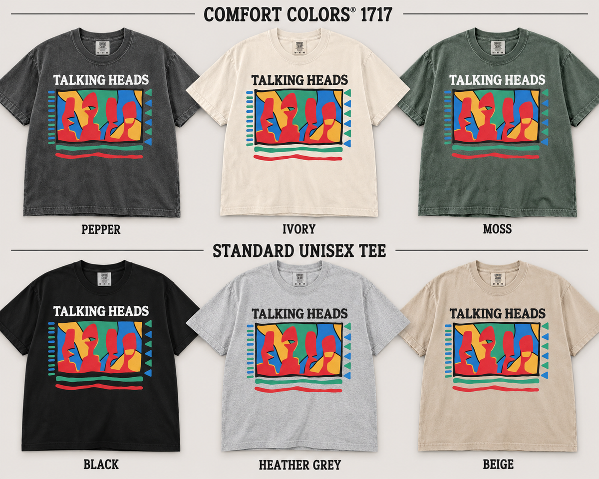 Designcraft LLC - Talking Heads Comfort Colors Shirt, Vintage Retro Music Tee