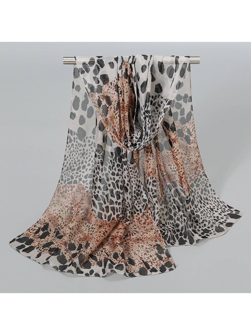 Funkyrel® Atzbranding Limited - Scarvii - Leopard Fade Print Spring Summer Scarf