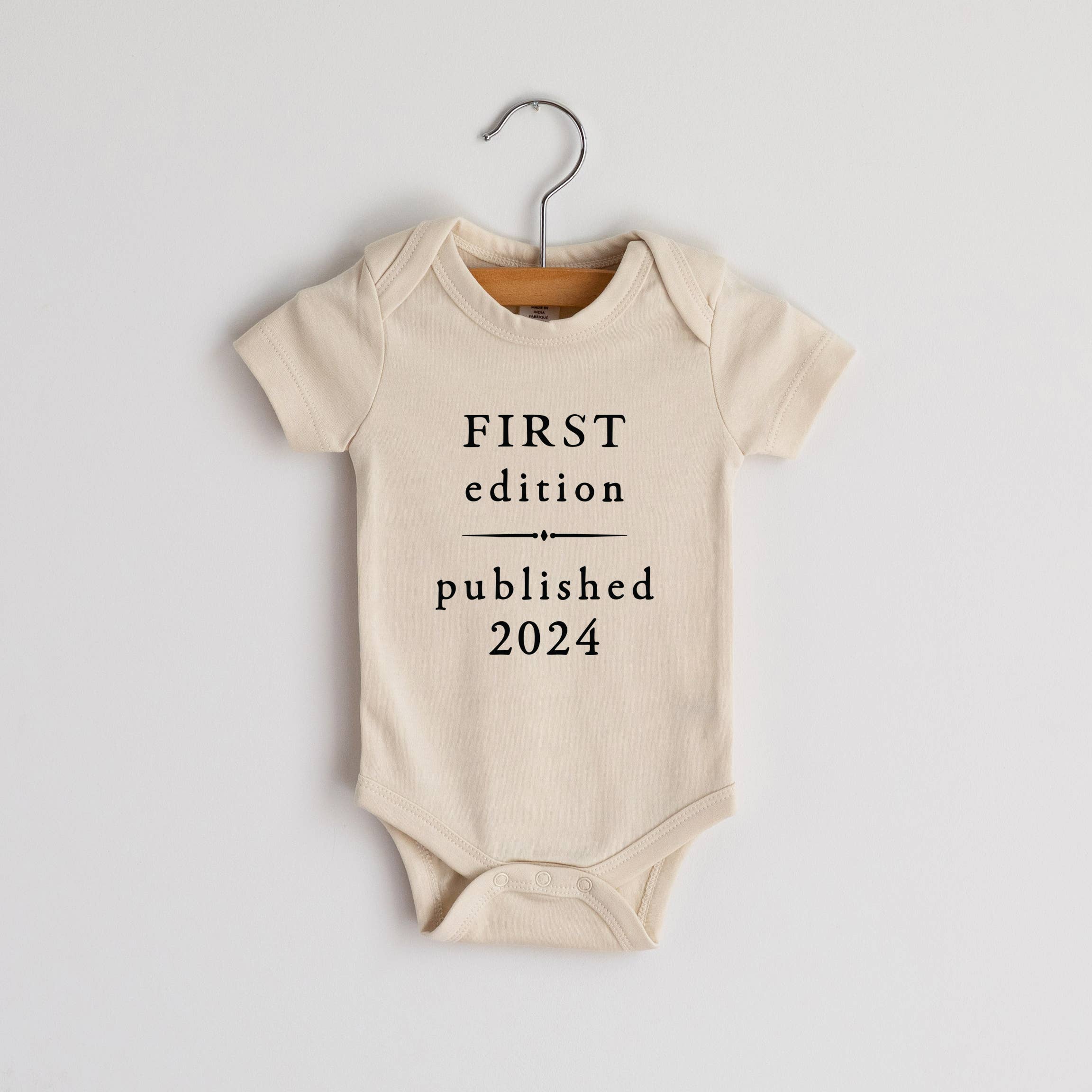 Gladfolk - Cream First Edition 2024 Book Style Organic Baby Bodysuit
