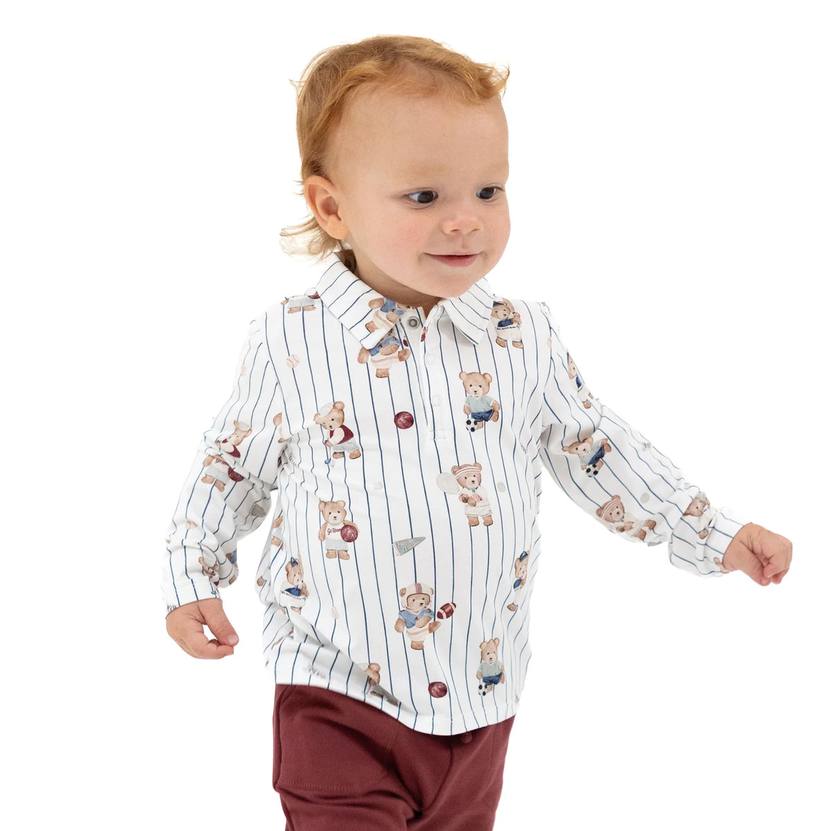 Mixed Sports Bears  Polo Long Sleeve Shirt
