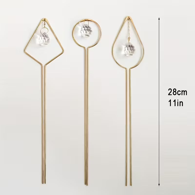 Golden Glass Prism Planting Stakes
