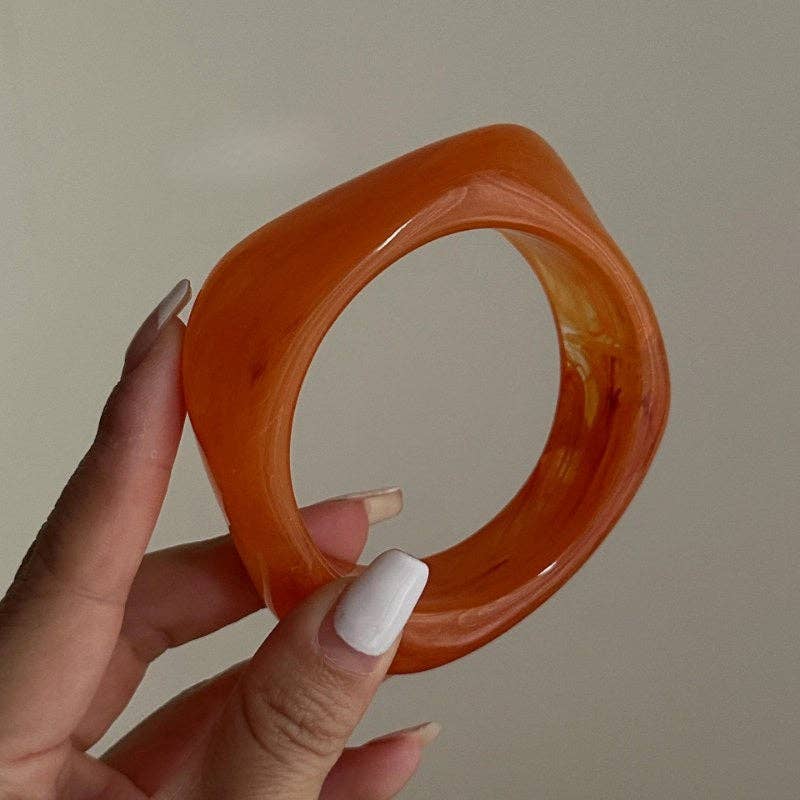 Dipped Shop - Irregular Acrylic Resin Bangle Bracelets MK2PPPO6W6JBR304