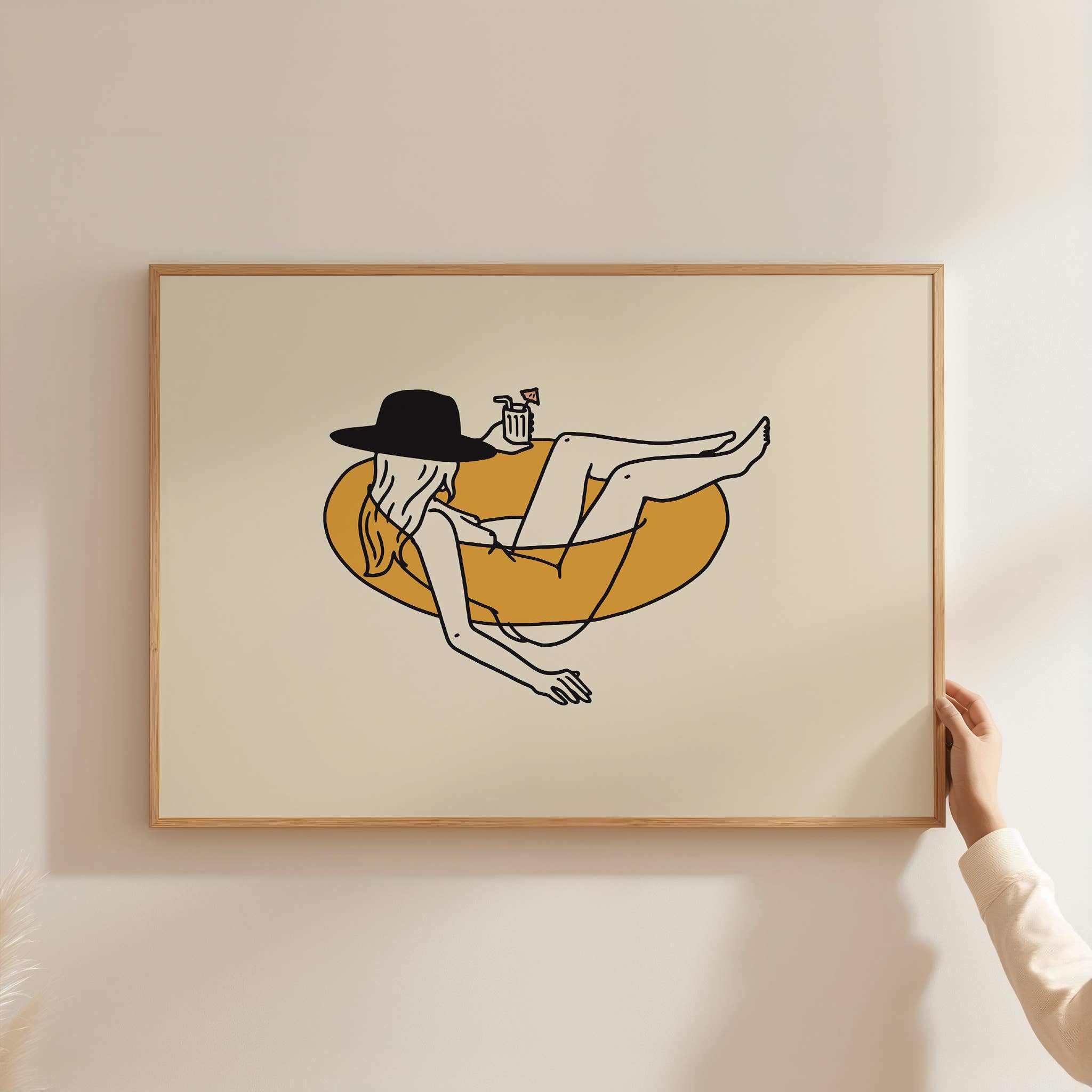Tumbleweed Design Studio - Float Cowgirl Western Art Print Retro Vintage Home Decor