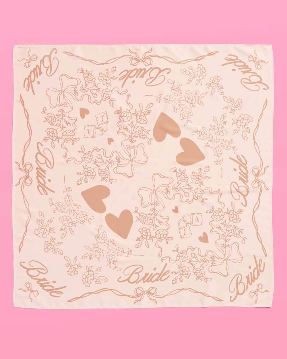 xo, Fetti - Xo, Fetti Tan Bride Head Scarf | bridal, bachelorette, beige