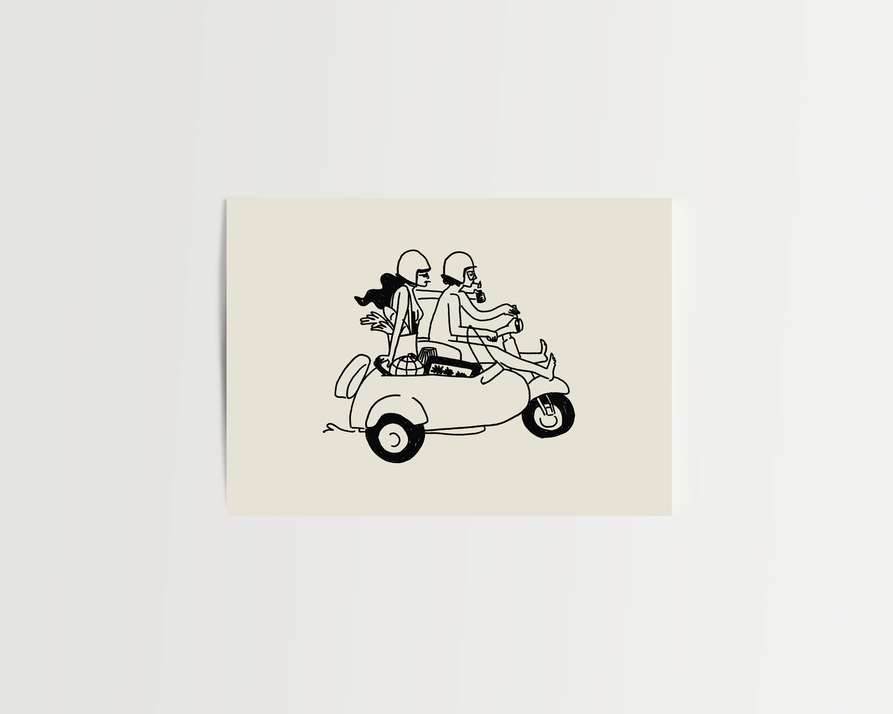 Tumbleweed Design Studio - Farmer's Market Run, Minimal Summer Art Print