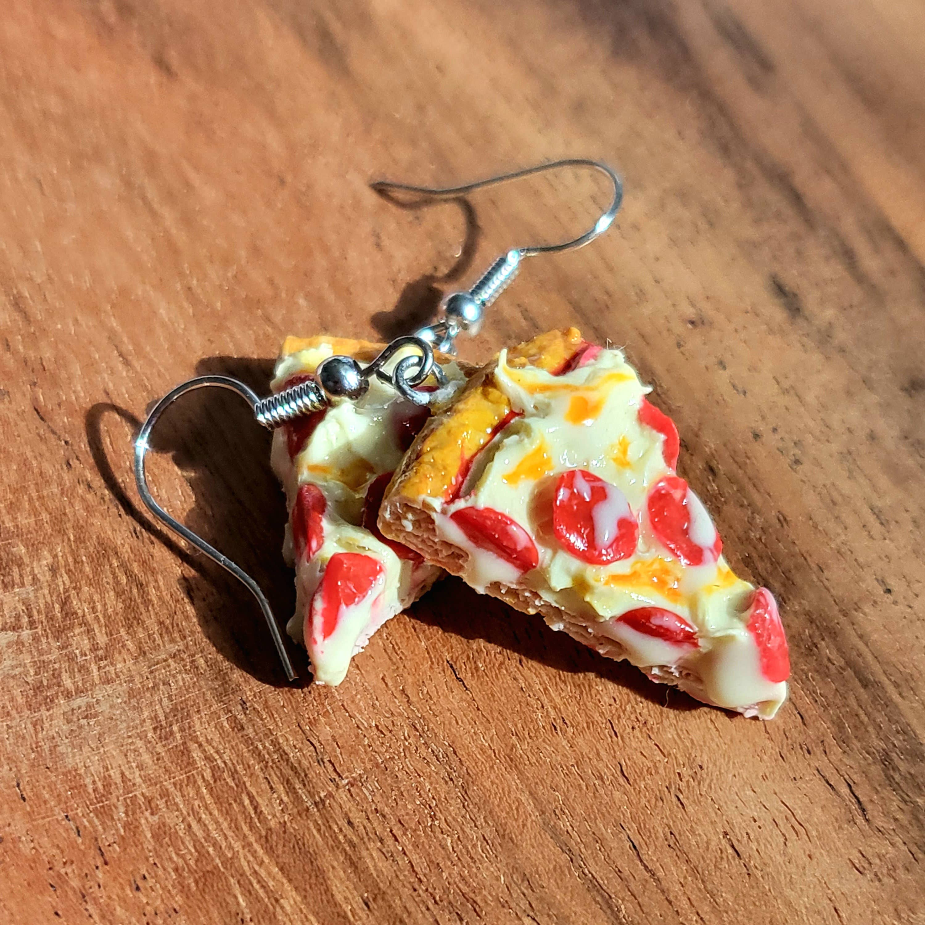 Pepperoni Pizza Earrings, Pizza Earrings, Cheese Pizzas