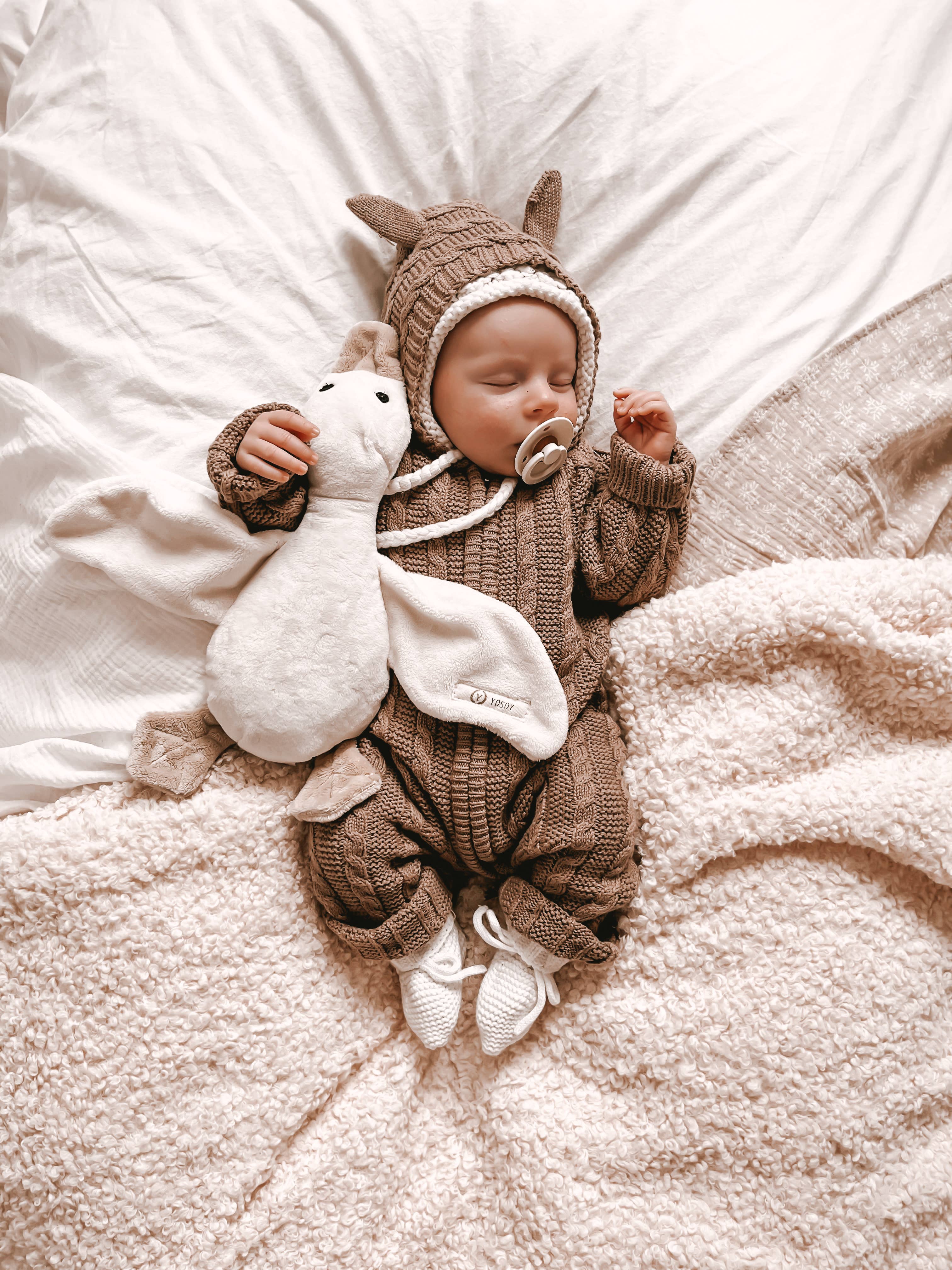 Luna + Luca - Luna + Luca Baby Bear Jumpsuit - Acorn