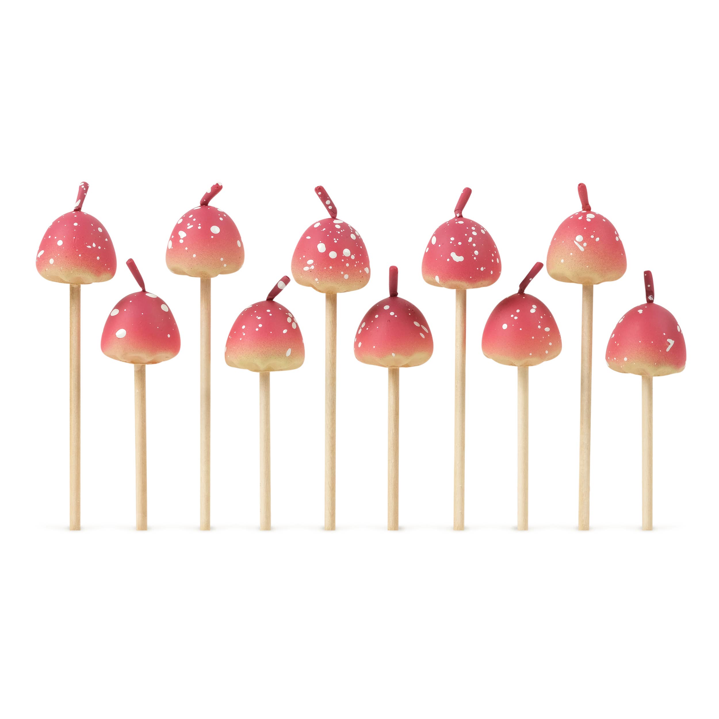 Fred & Friends - Woodland Wicks - Mushroom Birthday Candles - Set of 10