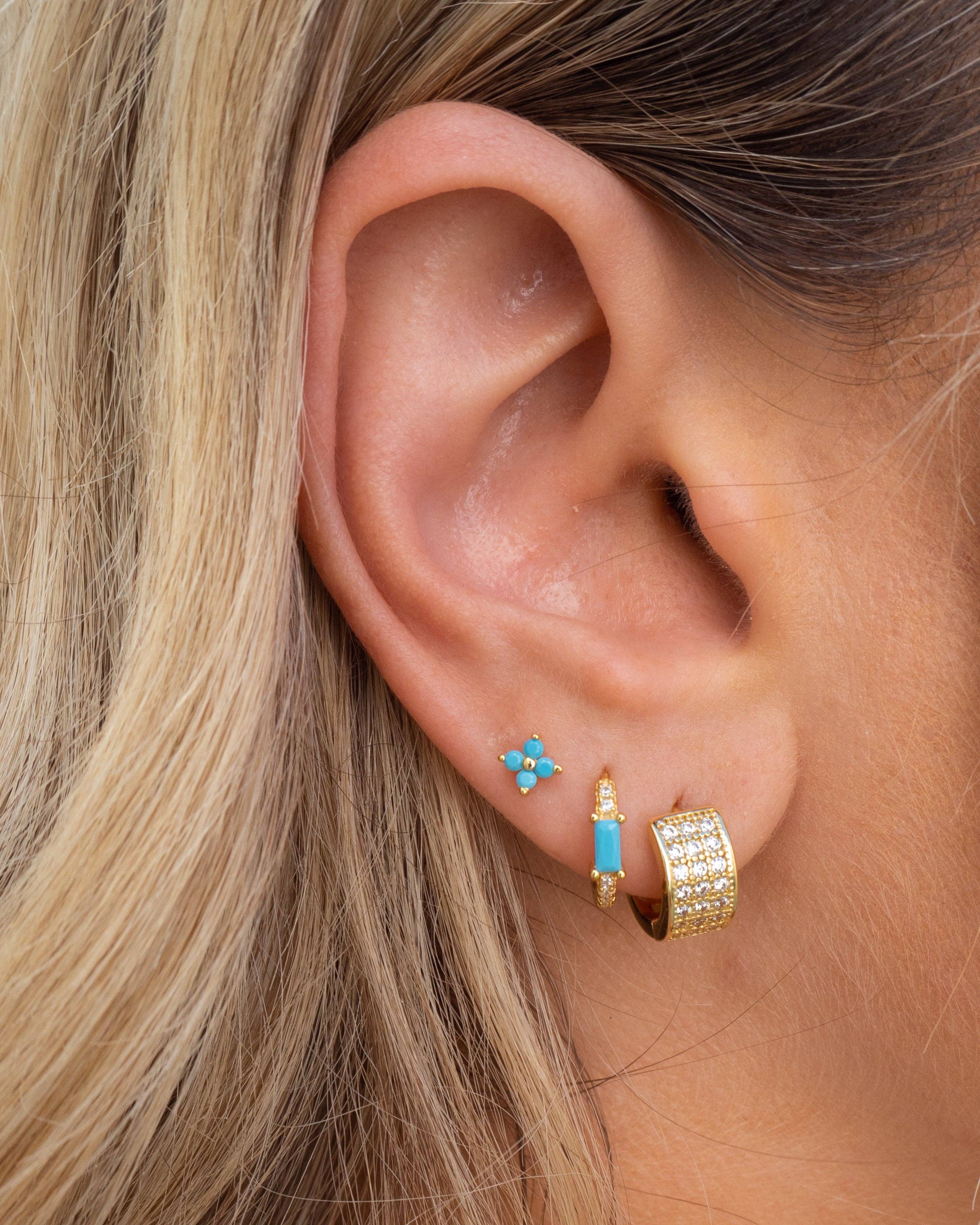 JacqMaria Jewelry - Jane Huggies | Turquoise