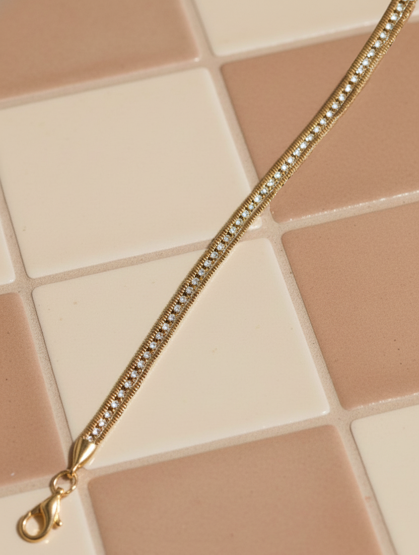 Most Wanted USA - Singular Rhinestone Rope Chain Belt
