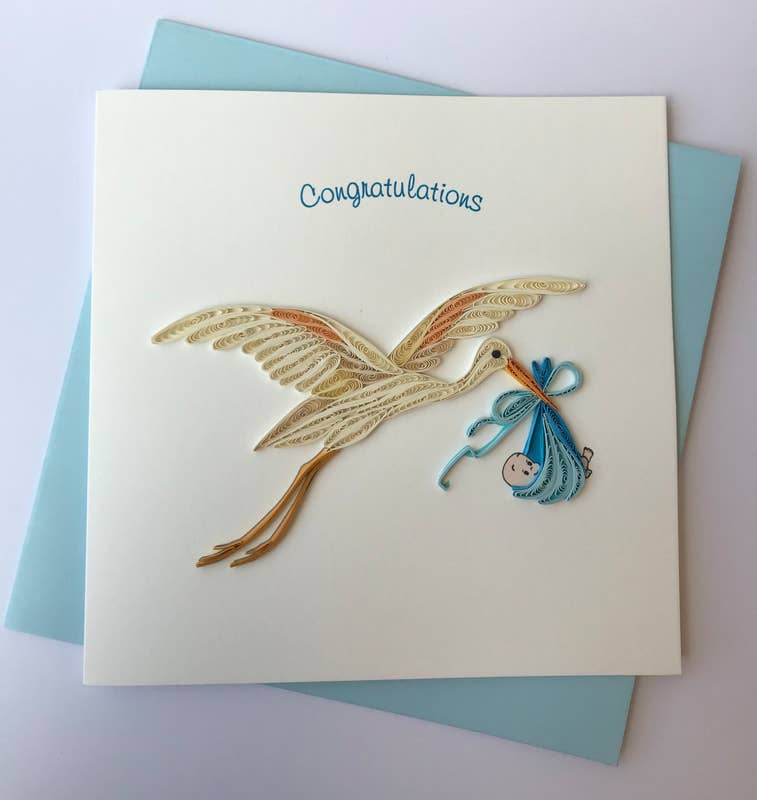 Poppin Cards and Gifts - Blue Stork