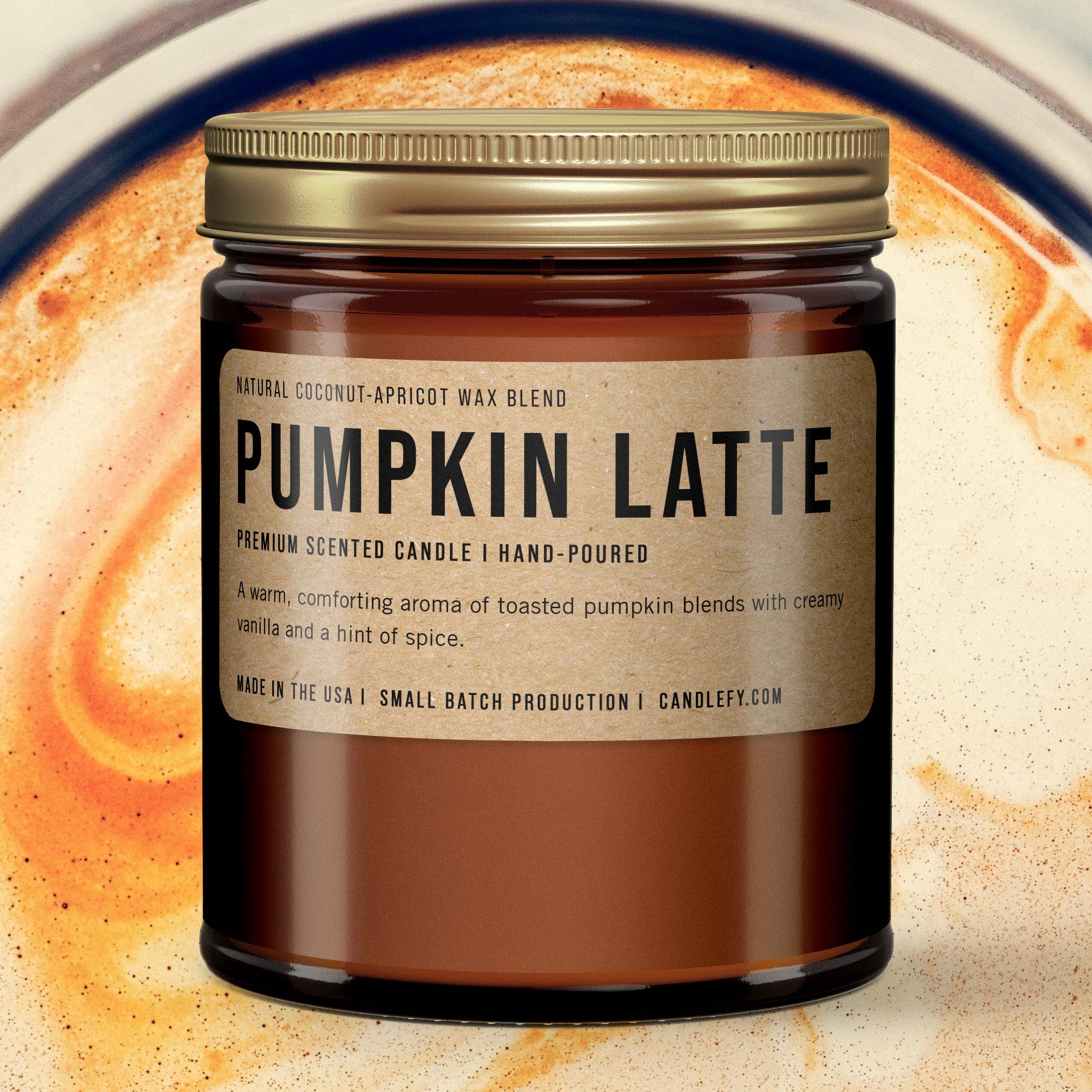Candlefy - Pumpkin Latte Scented Candle: Fall Candle Collection