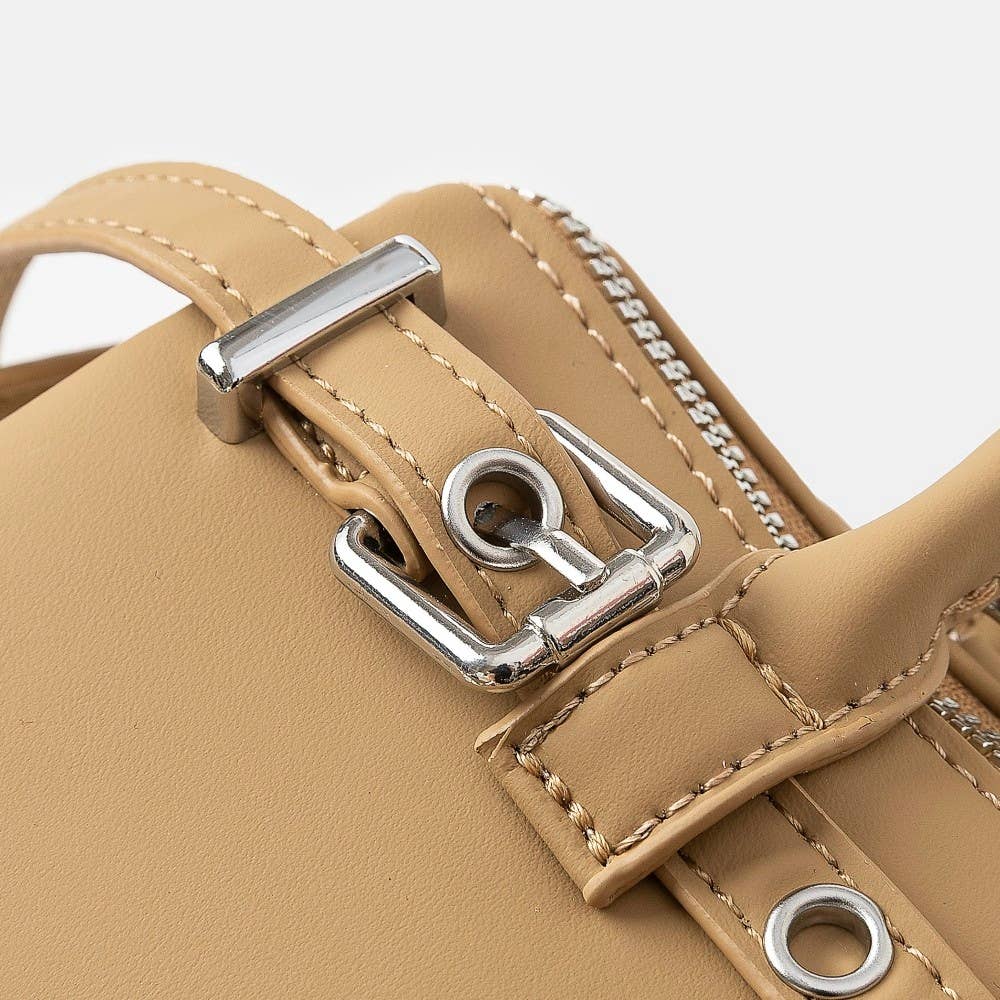 Leather Belt Decor Hand Bag