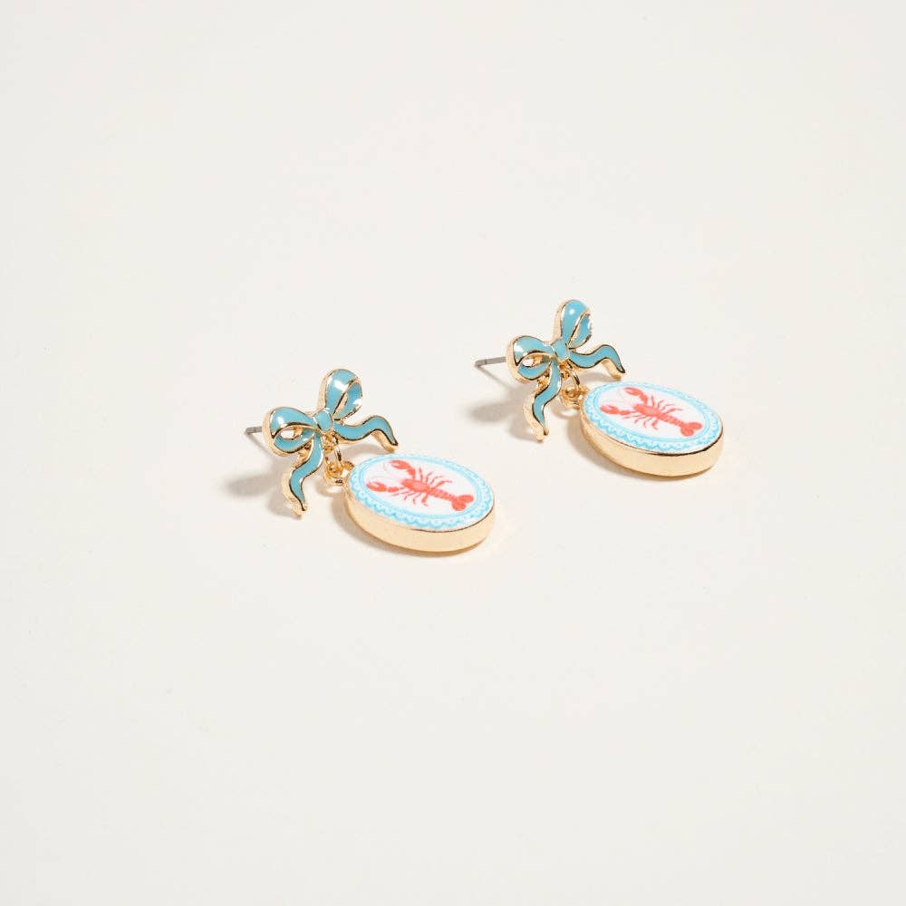 Designature New York - Mediterranean Coastal Beach Themed Enamel Earrings