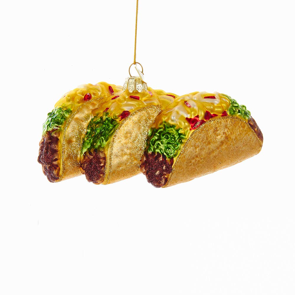 Kurt S. Adler, Inc. - 5.25"NOBLE GEMS GLASS TACOS ORNAMENT