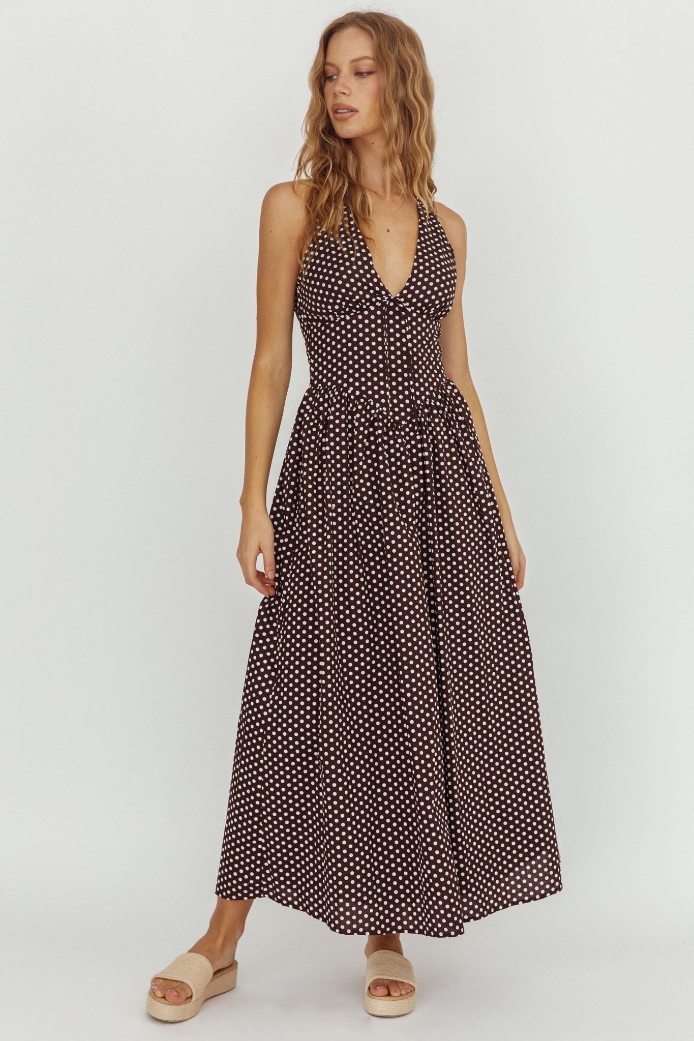 Polka Breeze Maxi Dress