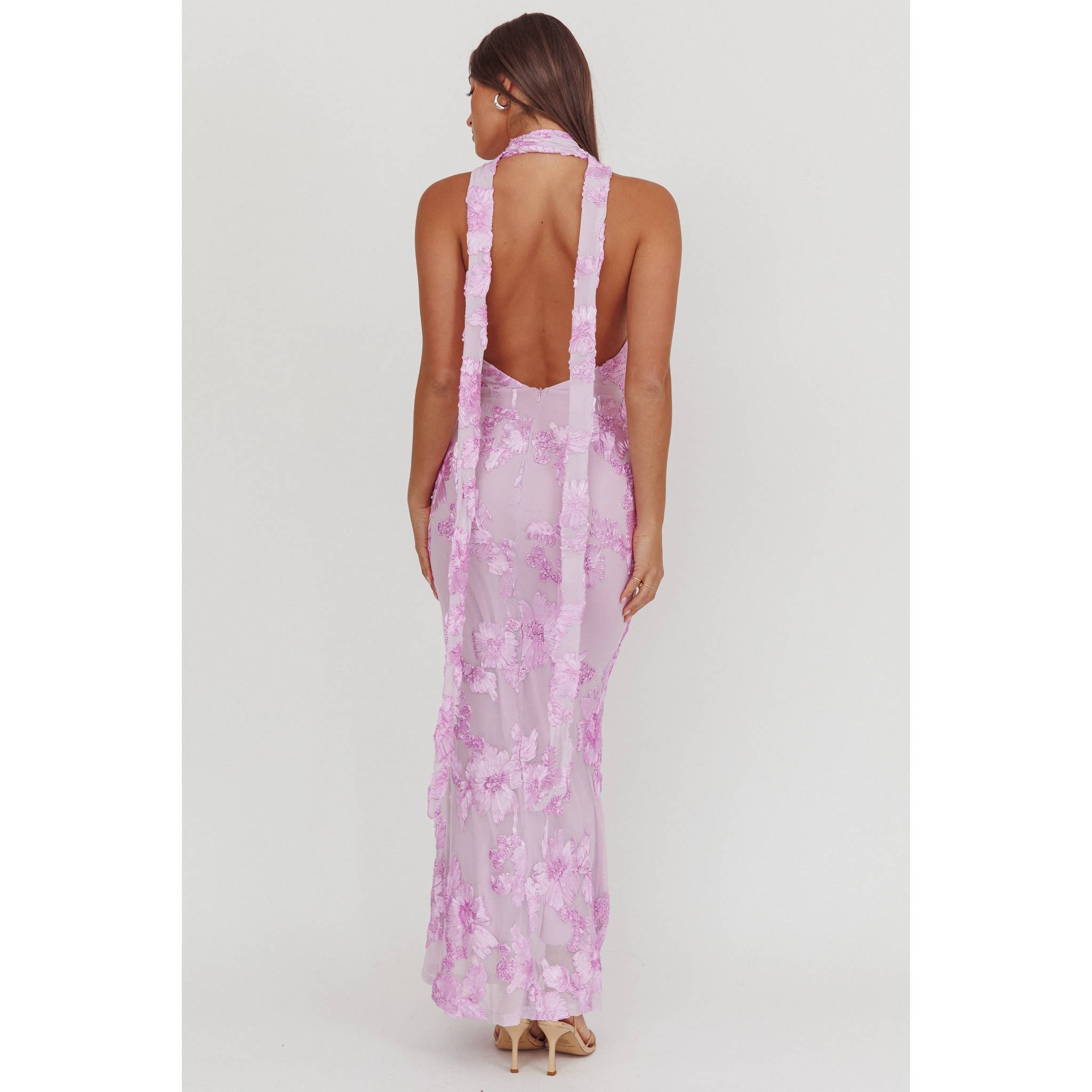 One and Only Collective - FLORAL HALTER MAXI DRESS
