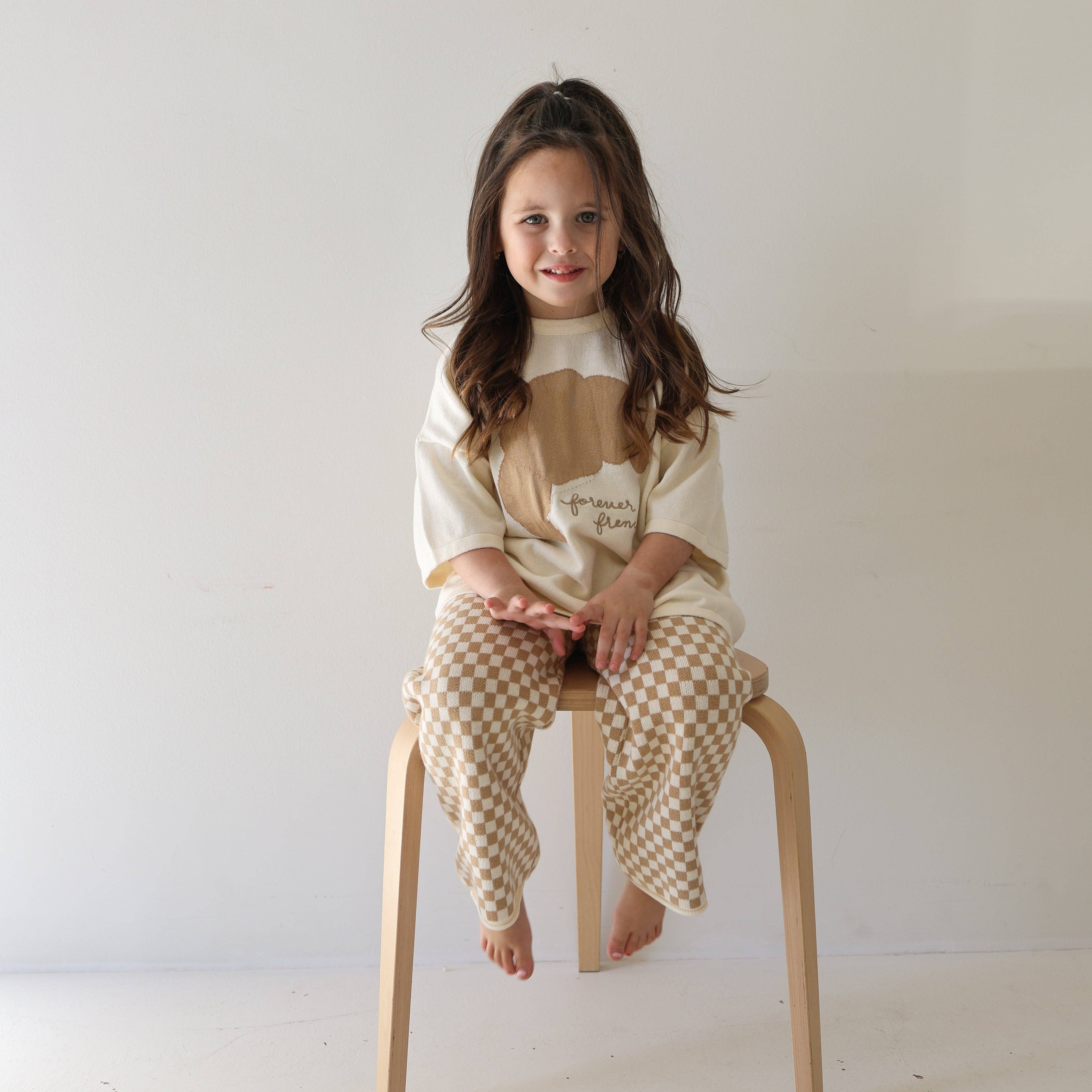 Forever French Baby - Knit Pant Set | Croissants