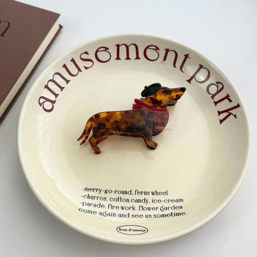 SoapElenGlen - Whimsical Dachshund in Outfits Hair Claws