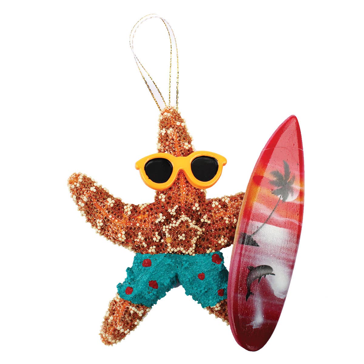 California Seashell Company - Surfer Sugar Starfish Ornament