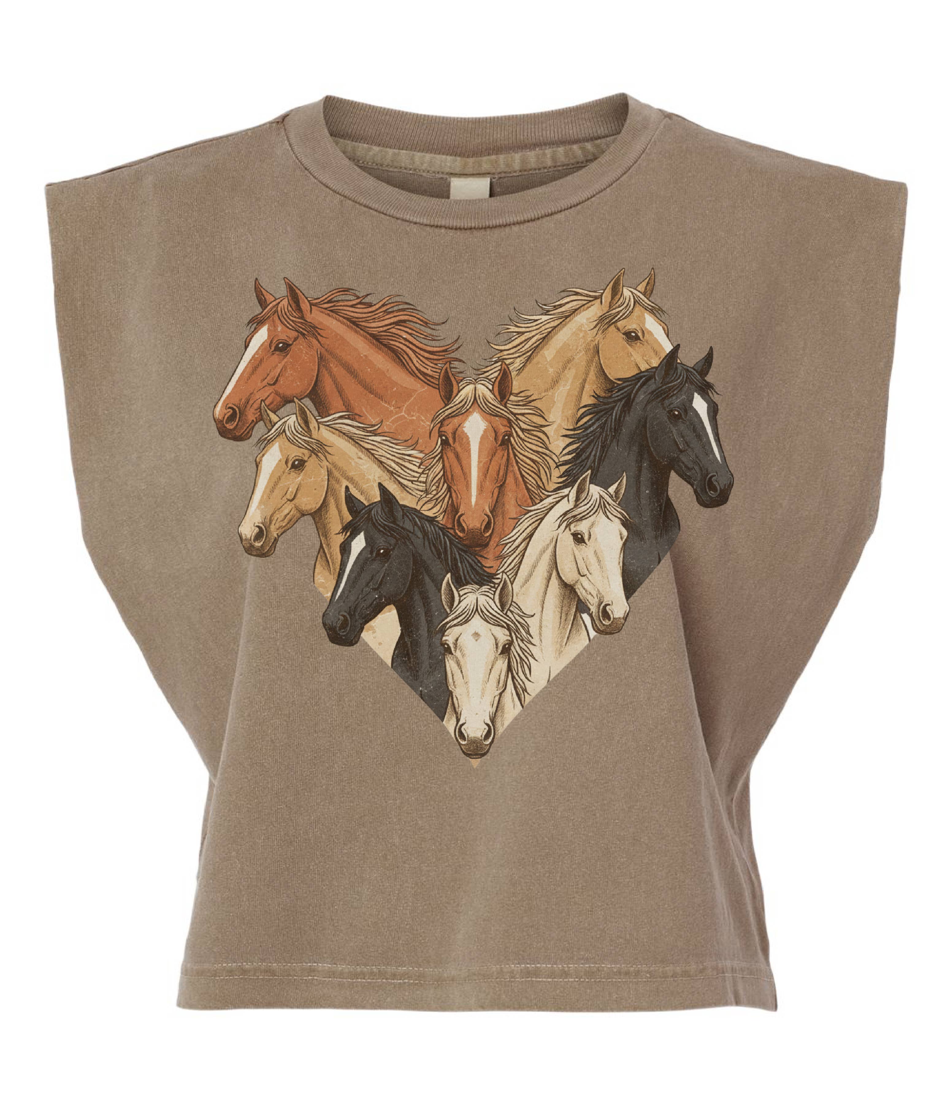 Hank & Scoot - Horse Heart Boxy Tank
