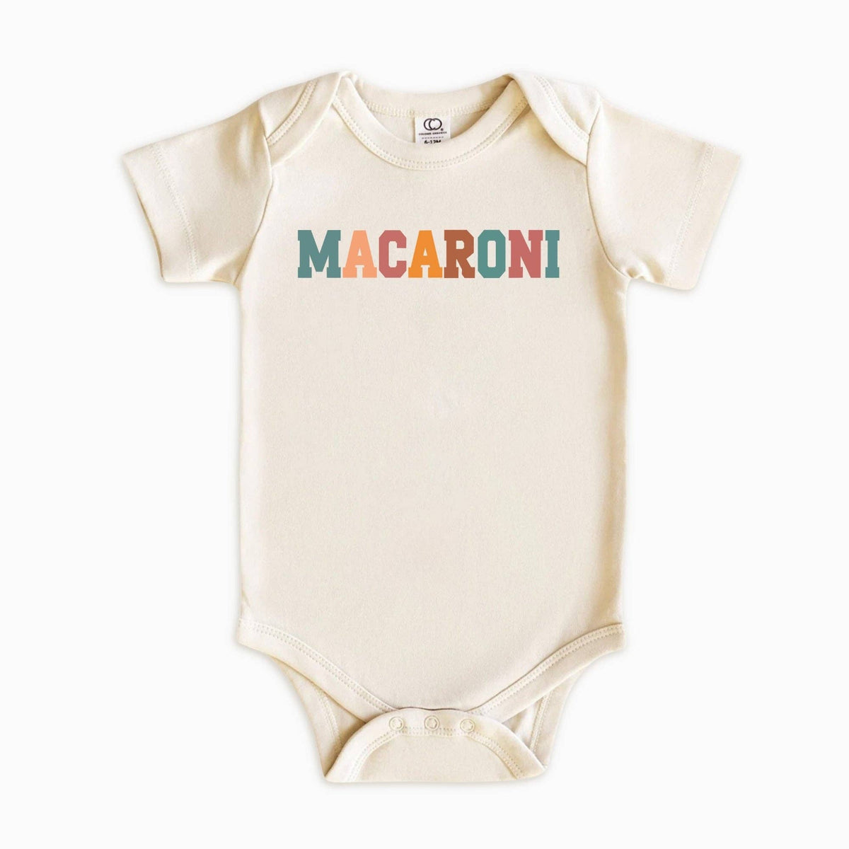 EnjoyMyDesign - Macaroni Kids Shirt – Retro Typography Food Lover